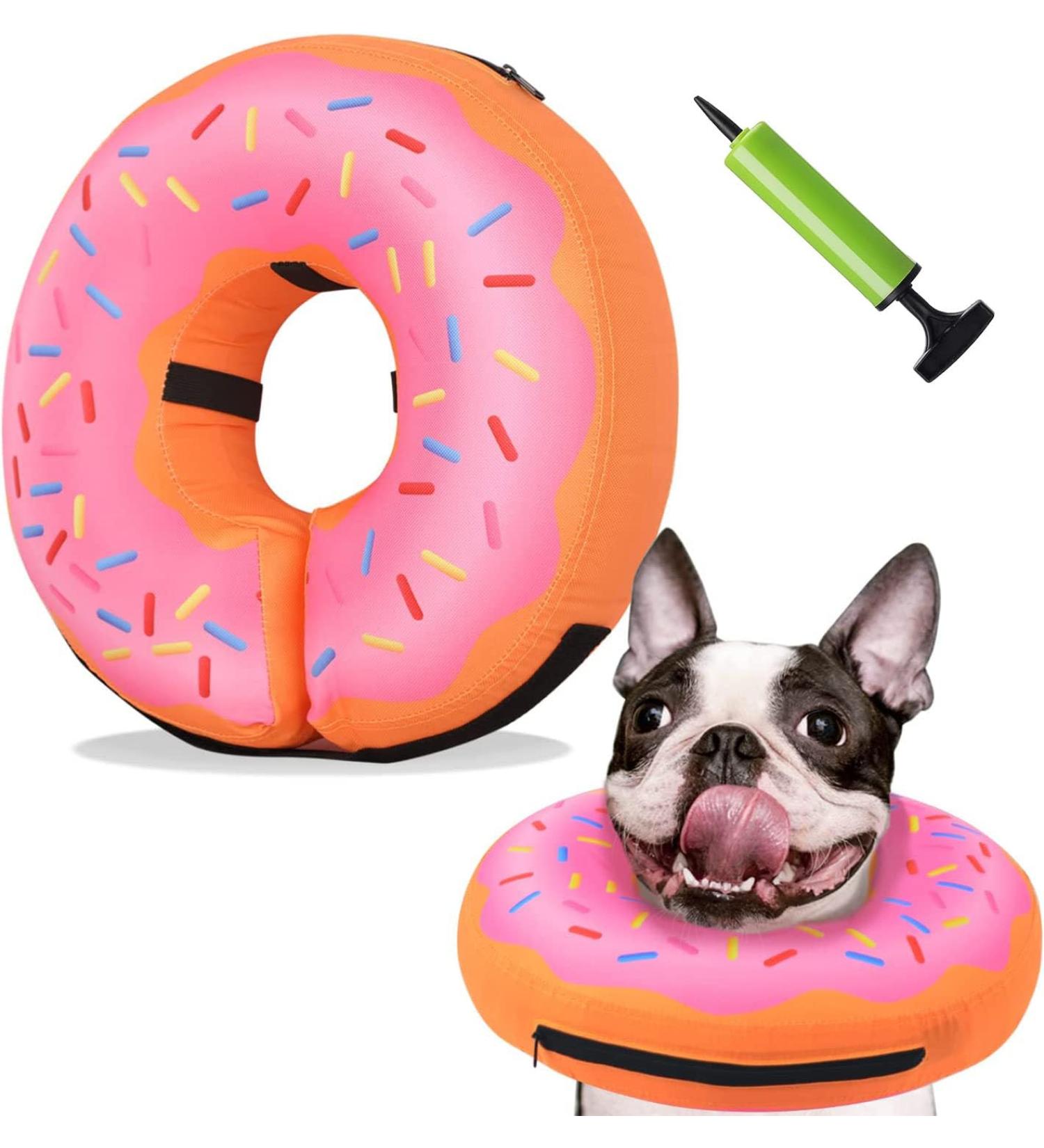 Inflatable Collar for Dogs and Cats Large Dogs Soft Pet Recovery Cone Collar Dog Cone Alternative After Surgery Adjustable Dog E Collars Cone for Dogs After Surgery to Stop Licking Large Size:Neck :14"-18" Pink - Buy Online on GoSupps.com