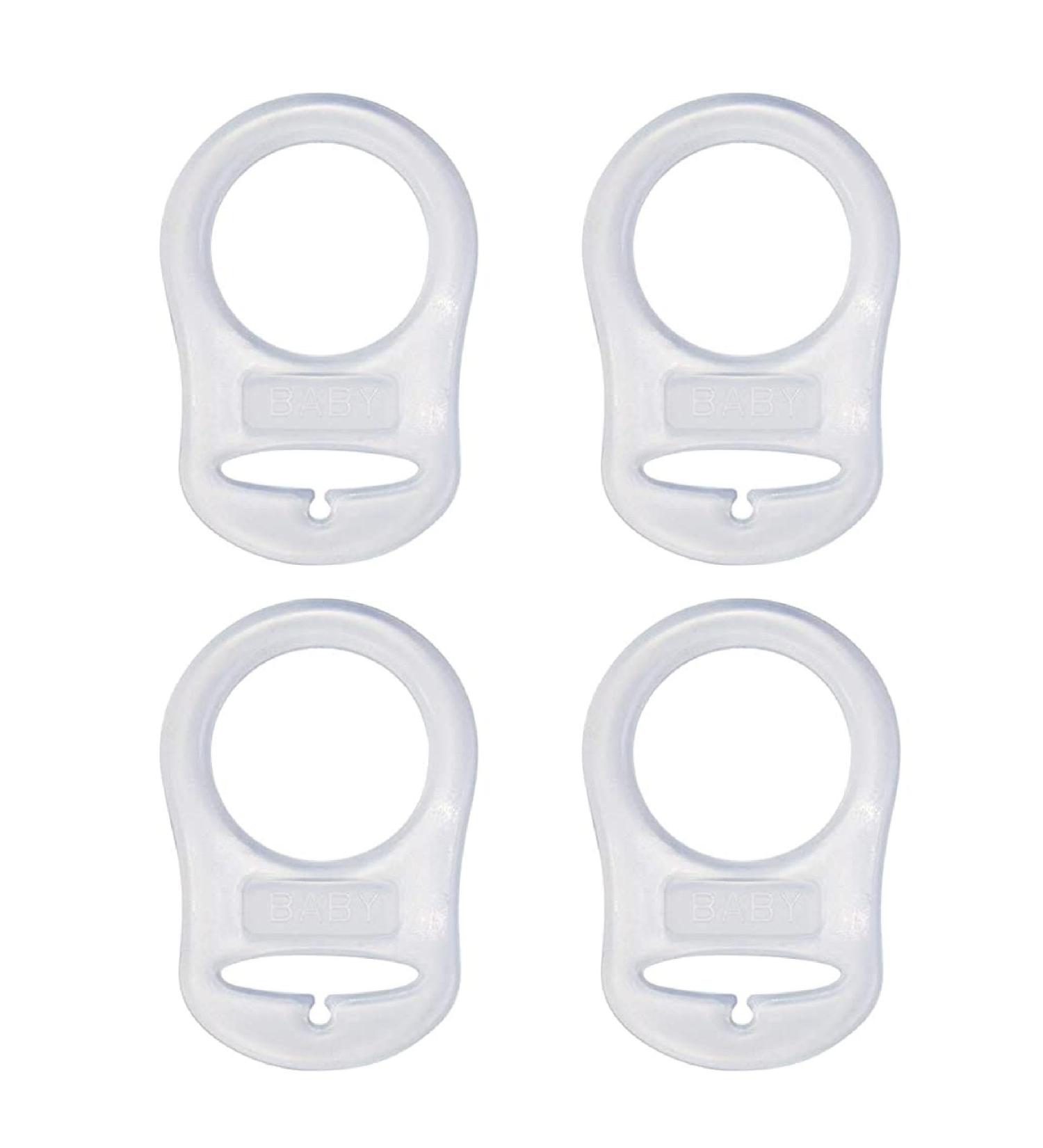 JTKREW 4 Pcs Silicone Button Ring - Pacifier Adapter & Holder Clip - Safe Silicone Dummy Pacifier Accessory - Buy Online on GoSupps.com