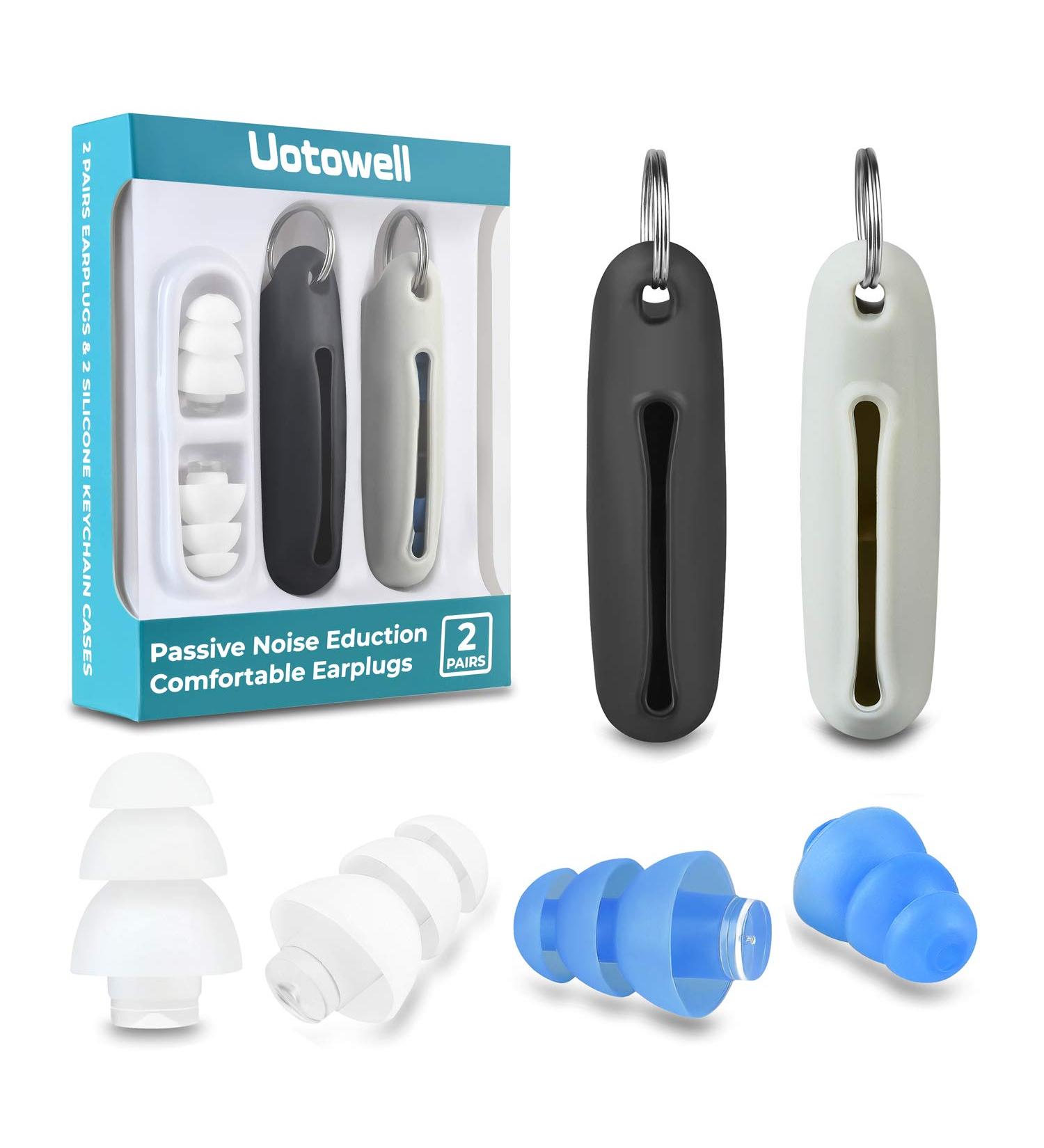 Uotowell High Fidelity Hearing Protection Earplugs for Sleep and Noise Sensitivity - Reusable & Comfortable - Multi-colored Silicone Tube Case - Buy Online on GoSupps.com