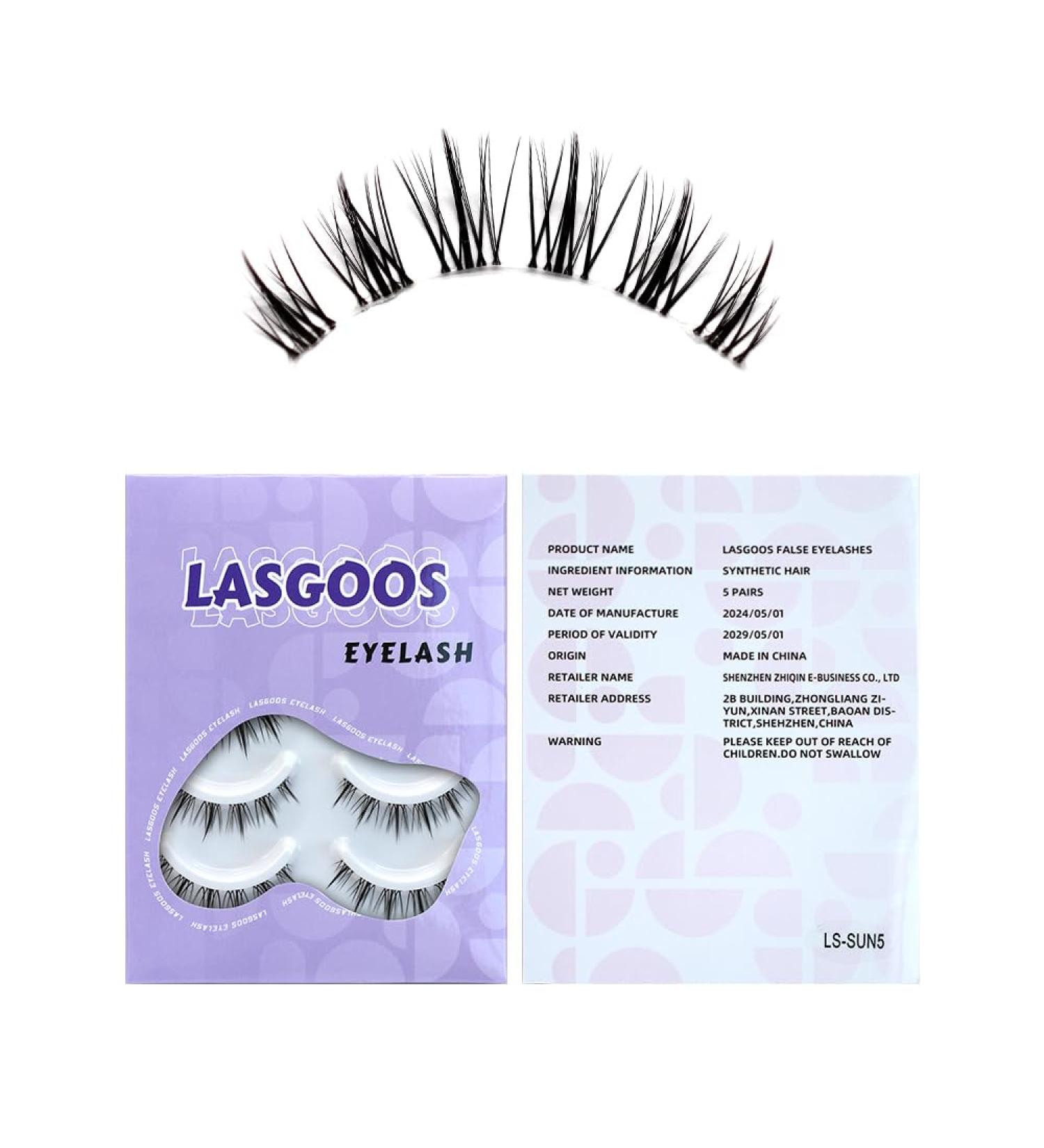 Buy Natural Look Fake Eyelashes | 5 Pairs Invisible Thin Band Eye Lashes for Daily Wear Weddings & Parties - Free International Shipping - Buy Online on GoSupps.com