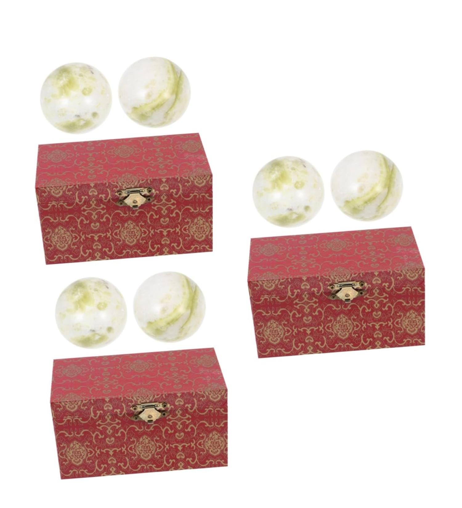 Buy Healvian Jade Massage Balls - 3 Set Gymnasium Hand Therapy Balls for Relaxation & Wellness - Buy Online on GoSupps.com