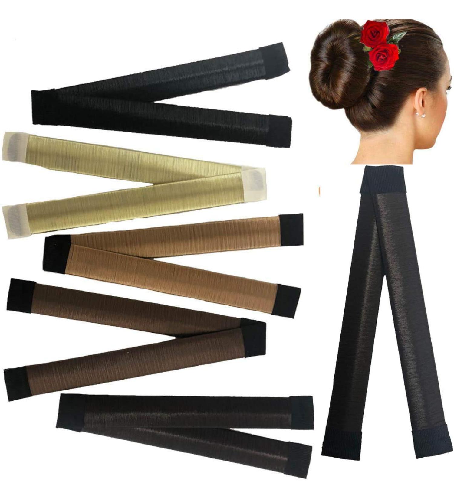 Magic French Hairstyle Hair Bun Maker - Easy Snap Doughnut Styling Bands (Dark Brown) - Buy Online on GoSupps.com
