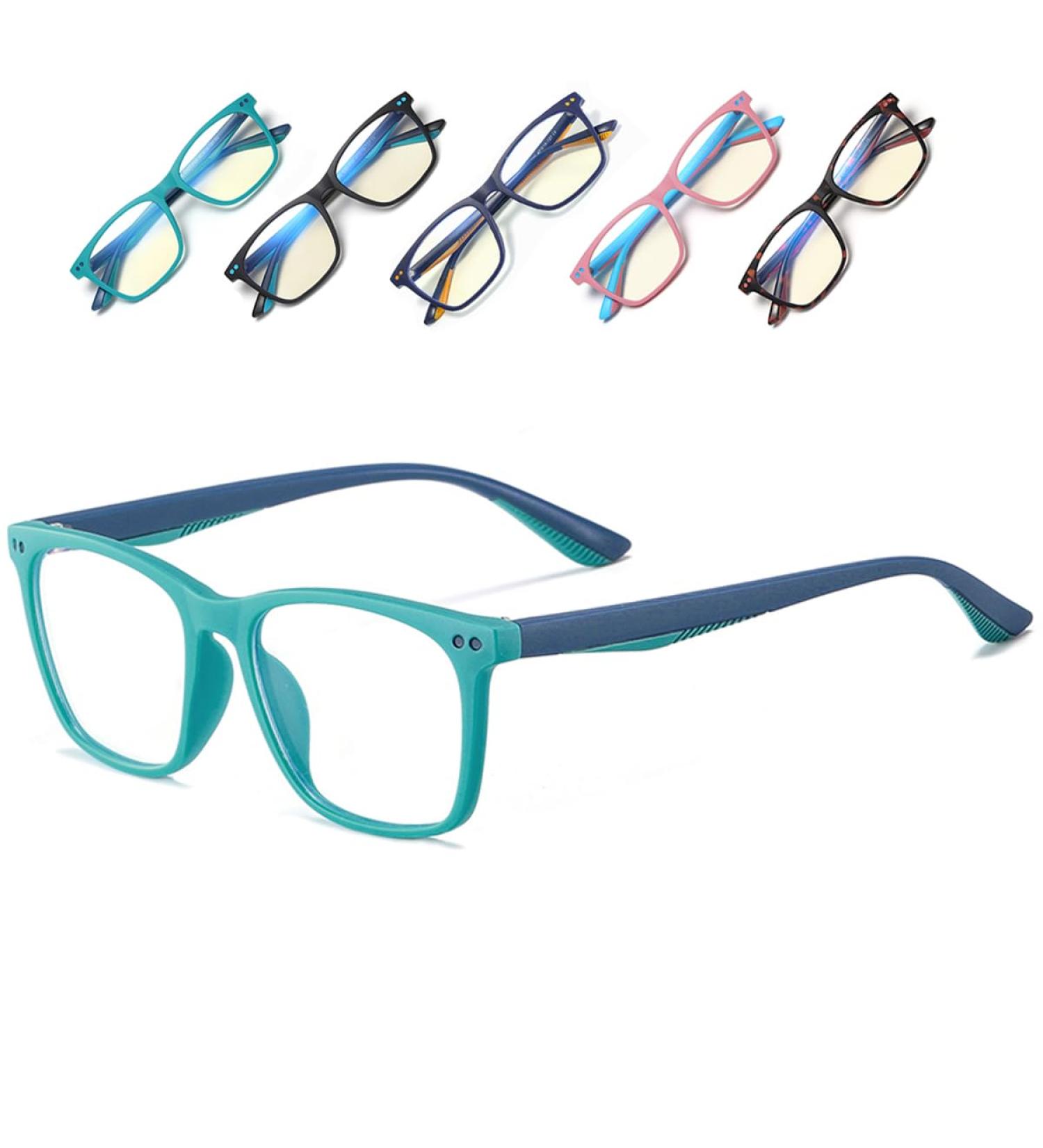 Musivon Children's Blue Light Filter Glasses | Anti-Glare Computer Glasses for Kids (Ages 4-14) - Light Blue - Buy Online on GoSupps.com