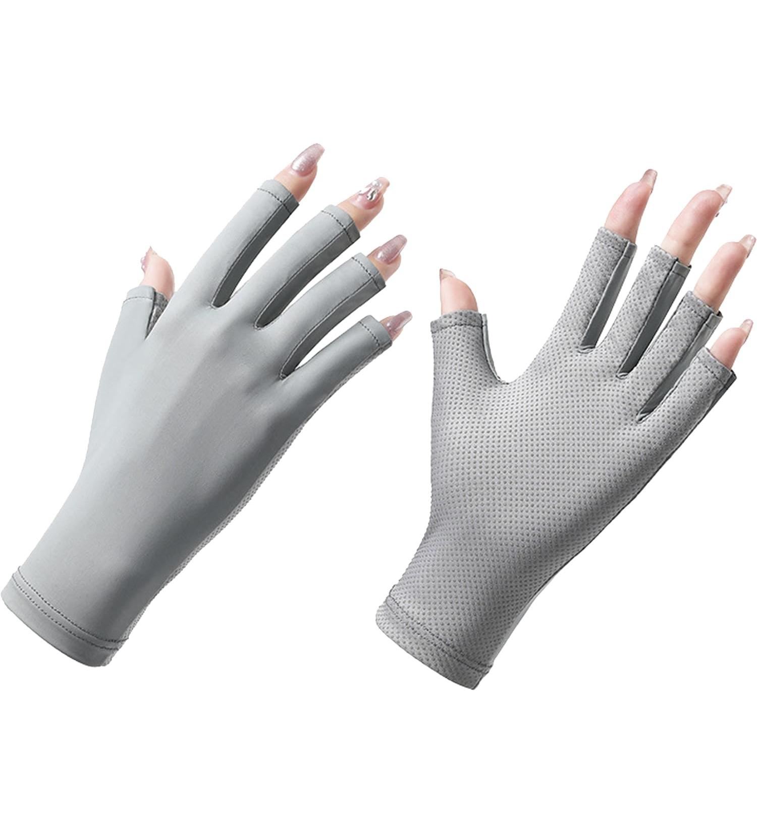 Dykjgsgo UV Shield Gloves - Anti-UV Fingerless Nail Care & Gel Manicure Gloves for Nail Art & Polish Dryer | Best UV Protection - Buy Online on GoSupps.com