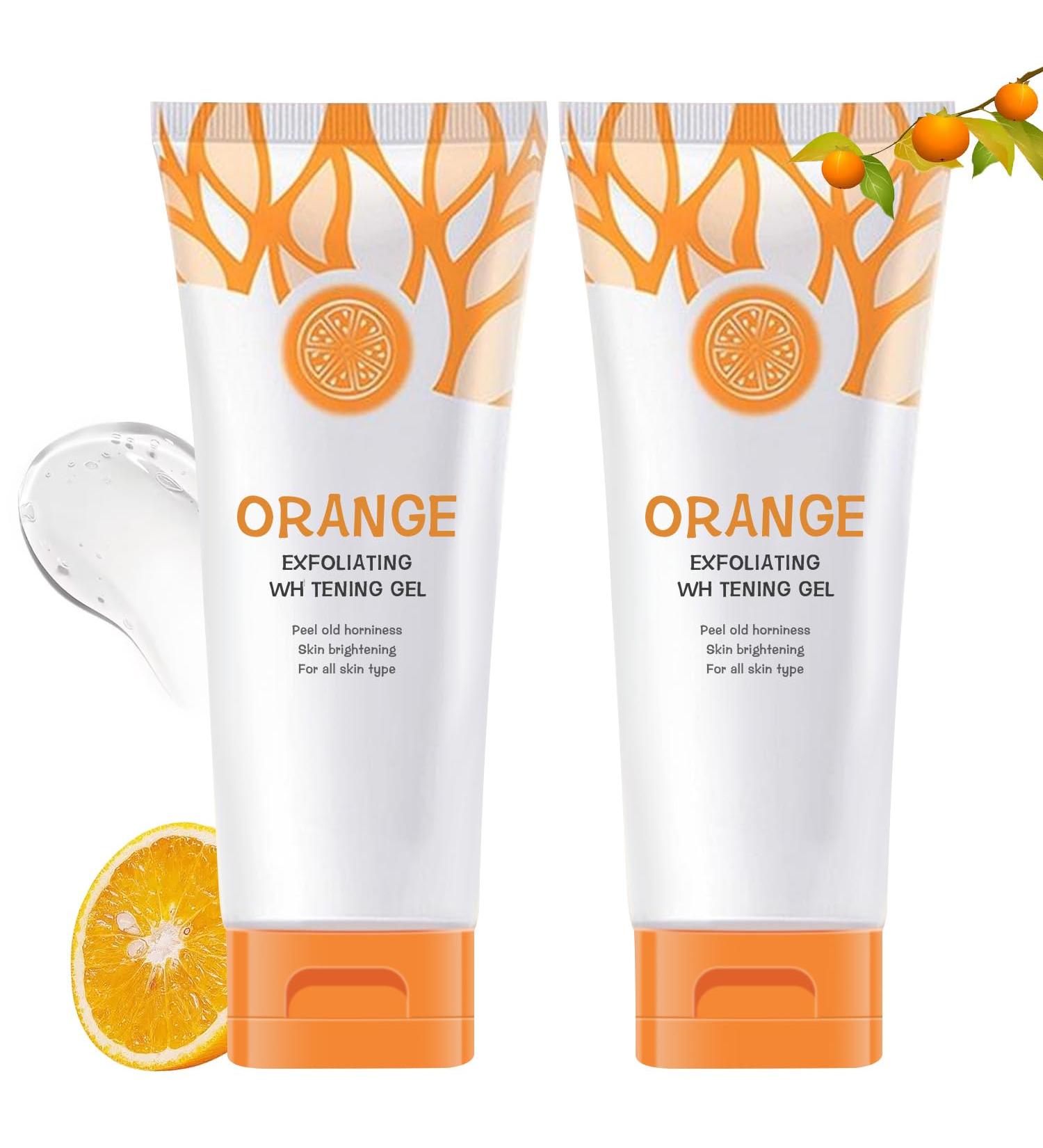 Orange Exfoliating Gel Scrub Face Body Skin Natural Orange Peeling Gel Face Scrub Deep Cleansing Moisturizing Facial Exfoliator 50g (2PCS) - Buy Online on GoSupps.com