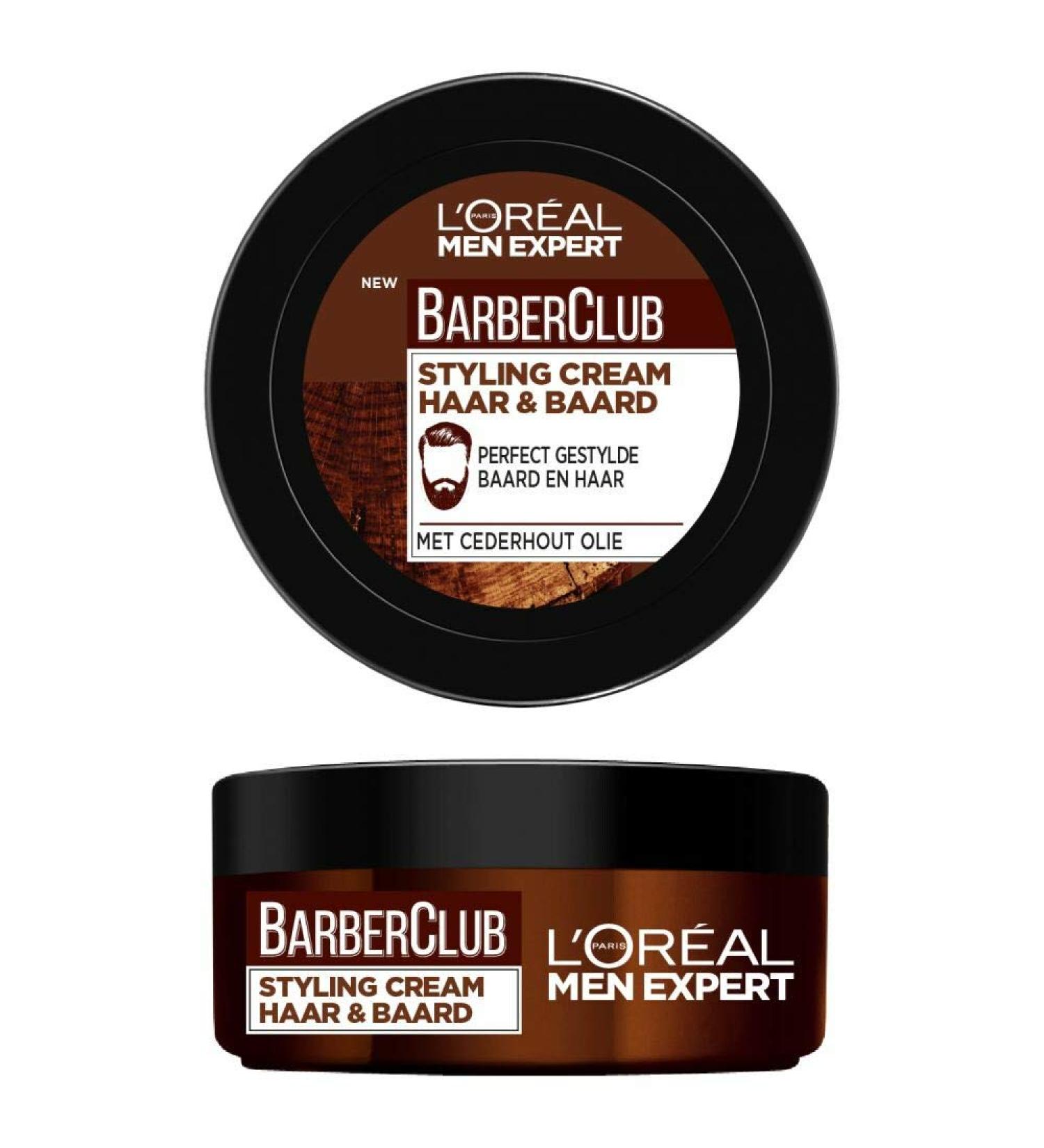 L'Oreal Men Expert Barber Club Beard & Hair Styling Pomade 75 ml - Perfect for Grooming & Styling | International Shipping Available - Buy Online on GoSupps.com