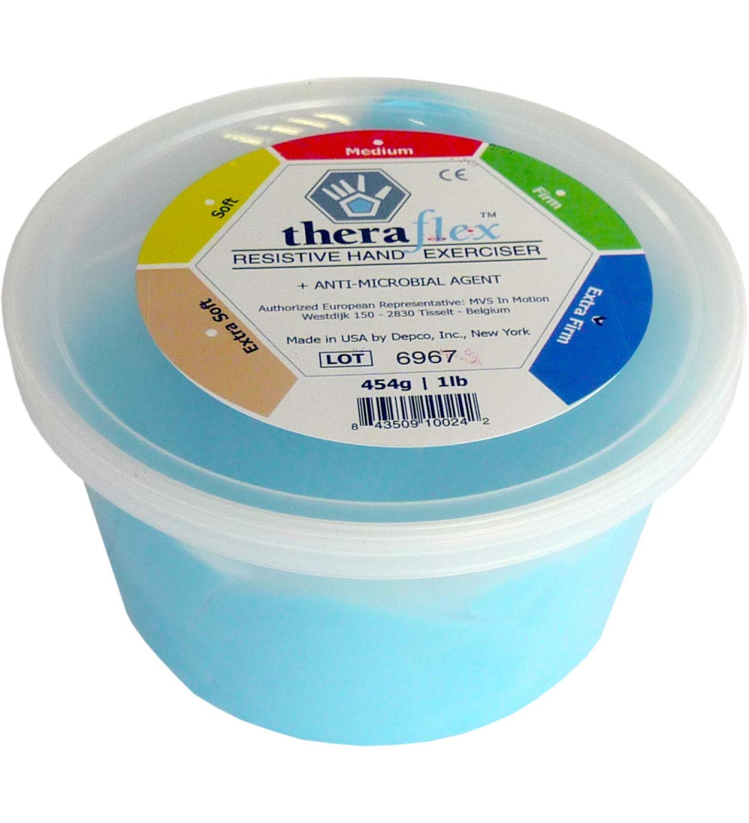 Theraflex Therapy Putty 454 g Extra Firm Blue Hand Training Putty 454 Gramm Blue - Extra Firm