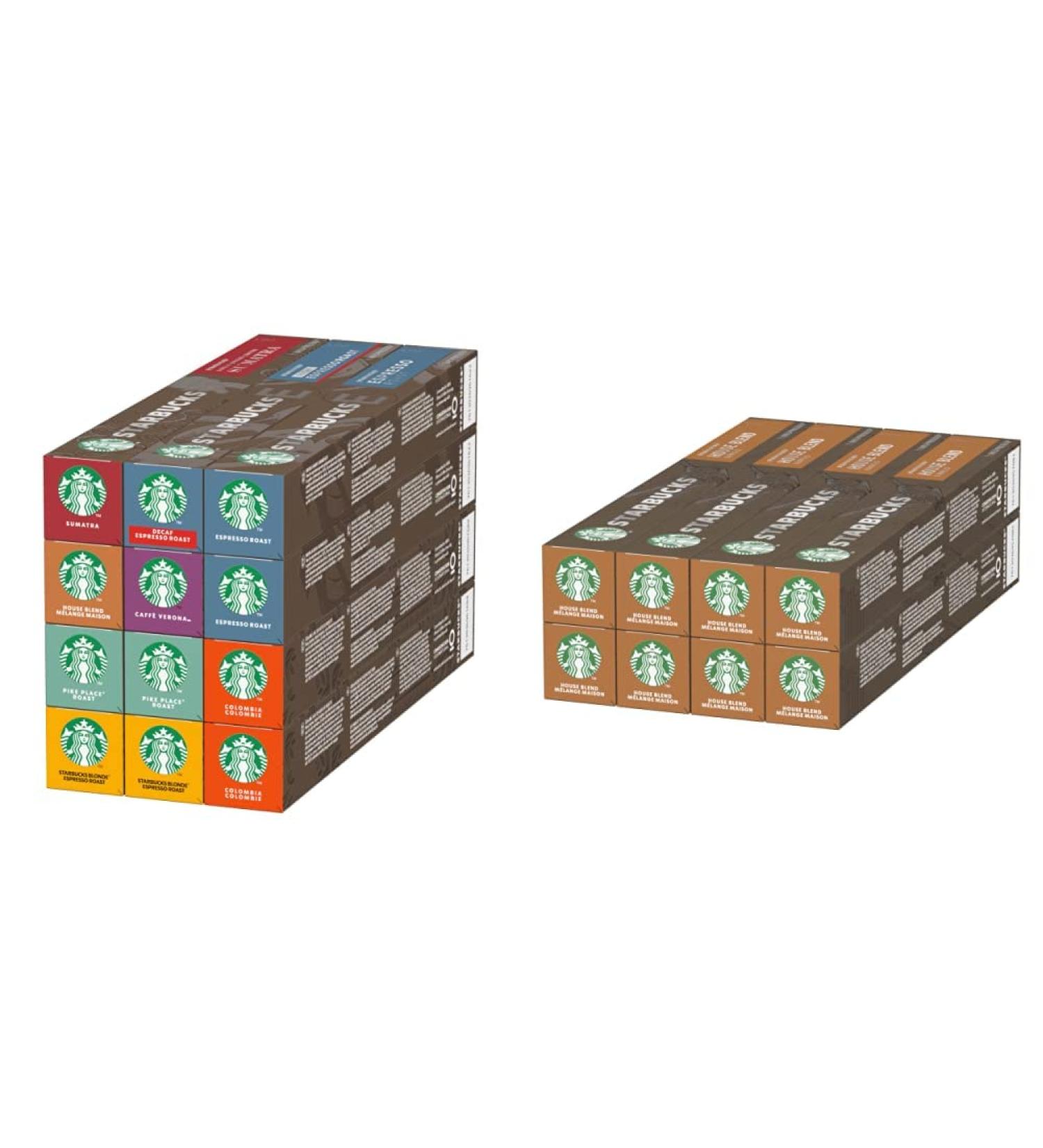 Starbucks Nespresso Trial Set - 120 Medium Roast Coffee Capsules | House Blend & Coffee Capsule Bundle - Shop Internationally! - Buy Online on GoSupps.com