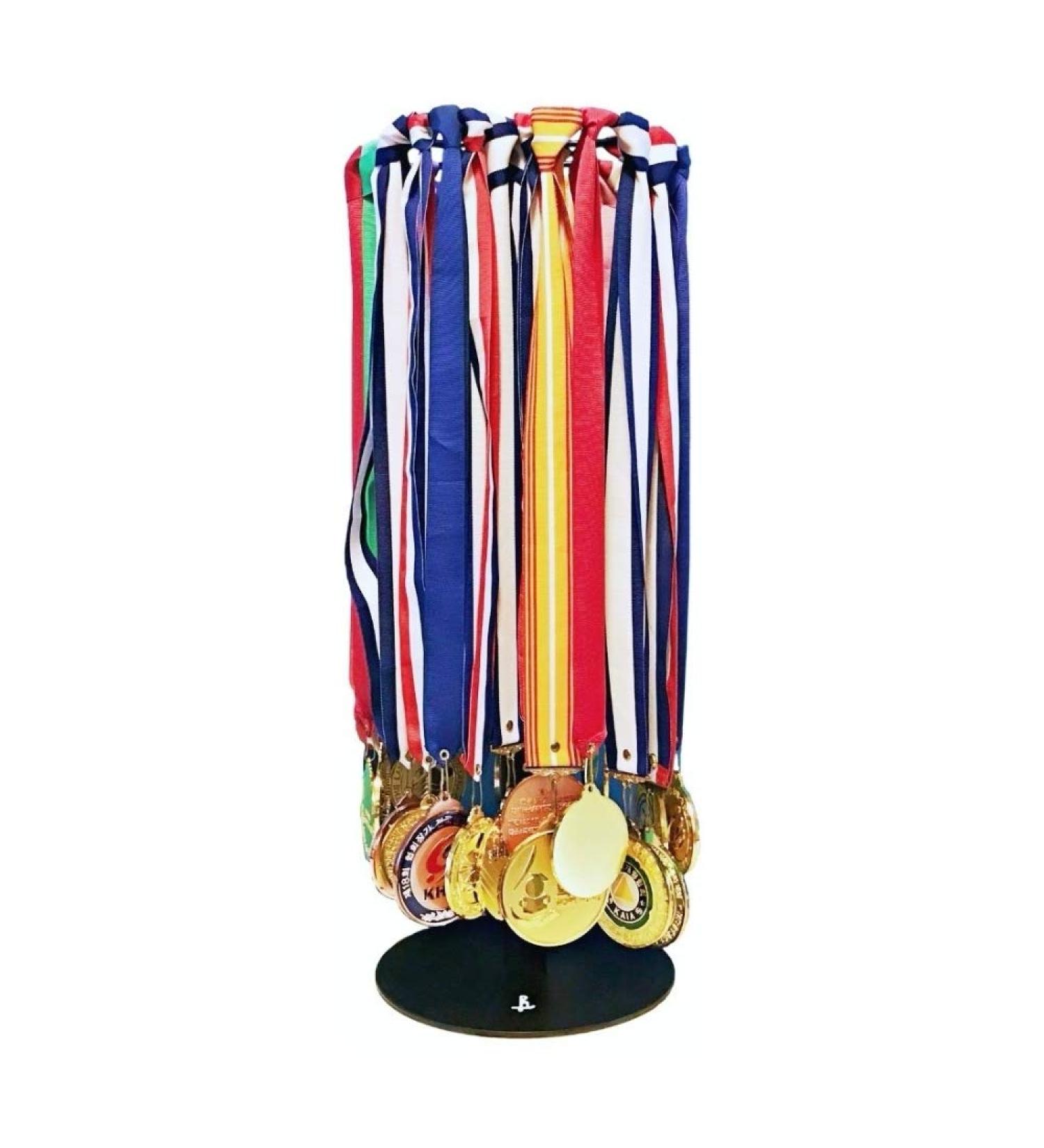 Rotating Medal Display Rack - Sturdy Rotatable Holder for 24+ Medals | Adjustable Stand, Anti-Scratch Bottom - Buy Online on GoSupps.com