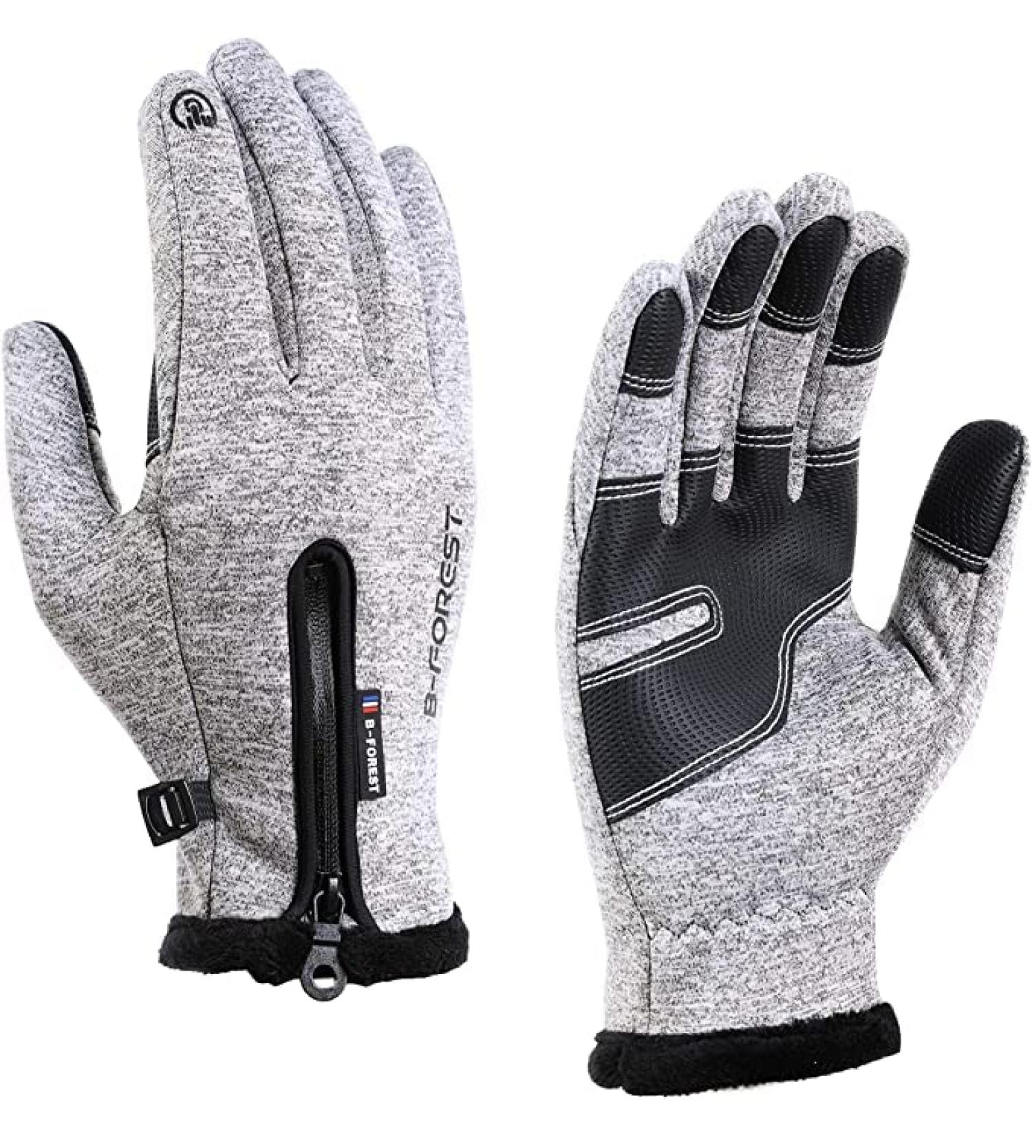 Buy B-Forest Winter Gloves - Warm Touchscreen Gloves for Men & Women | XL Gray for Running Hiking and Cycling - Buy Online on GoSupps.com