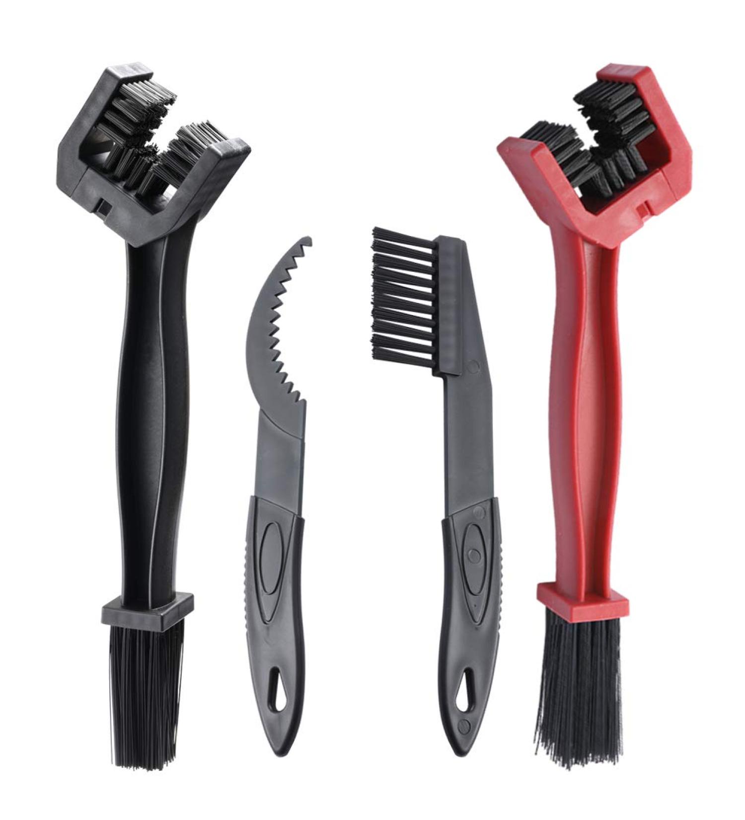 Corki Bike Chain Cleaning Tool Set - Motorcycle Washer Cleaner Brush Kit in Black+Red - Buy Online on GoSupps.com