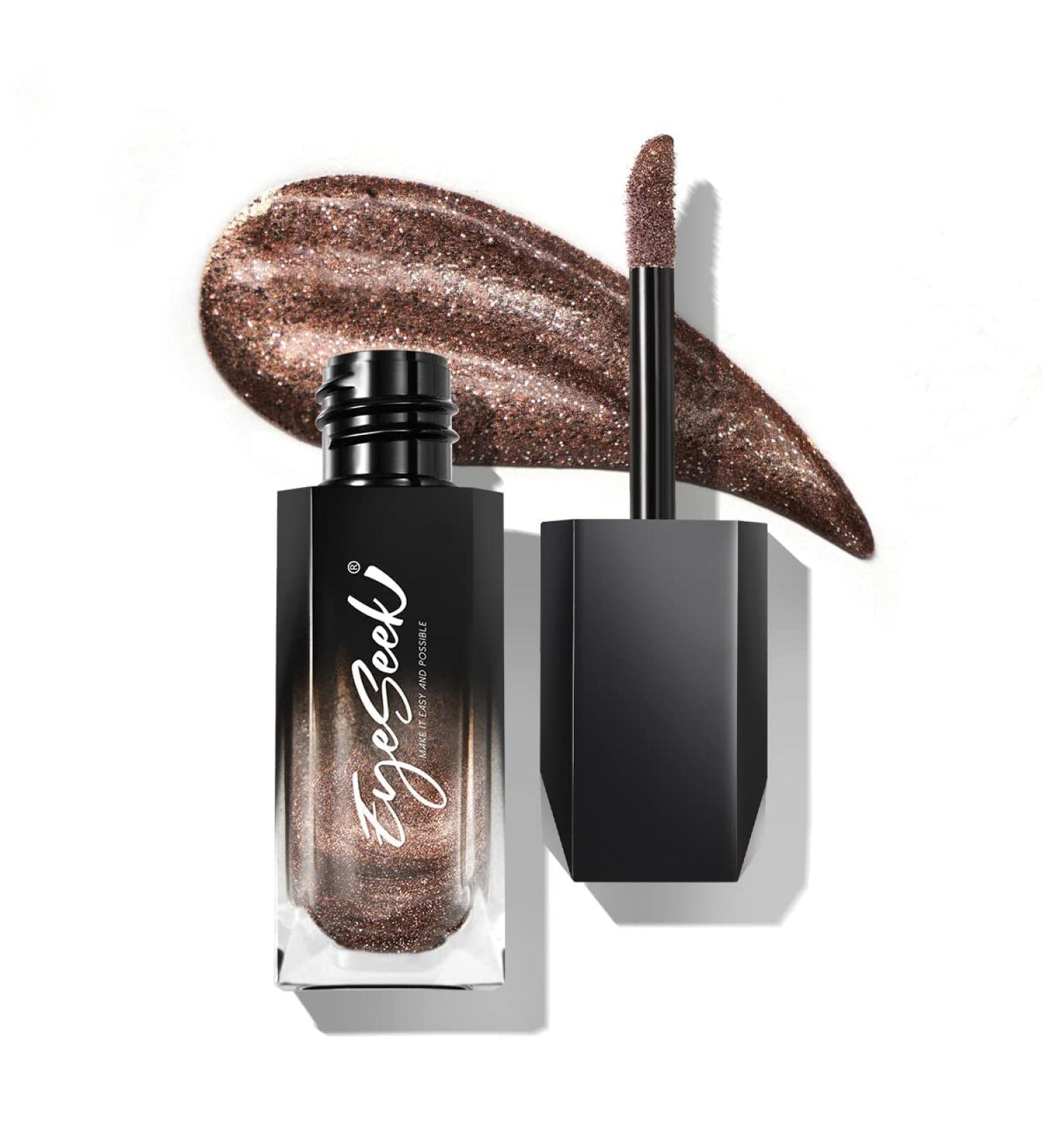 EYESEEK Metallic Brown Liquid Eyeshadow - Cream Gel Shimmer Glitter Shadow - Buy Online on GoSupps.com