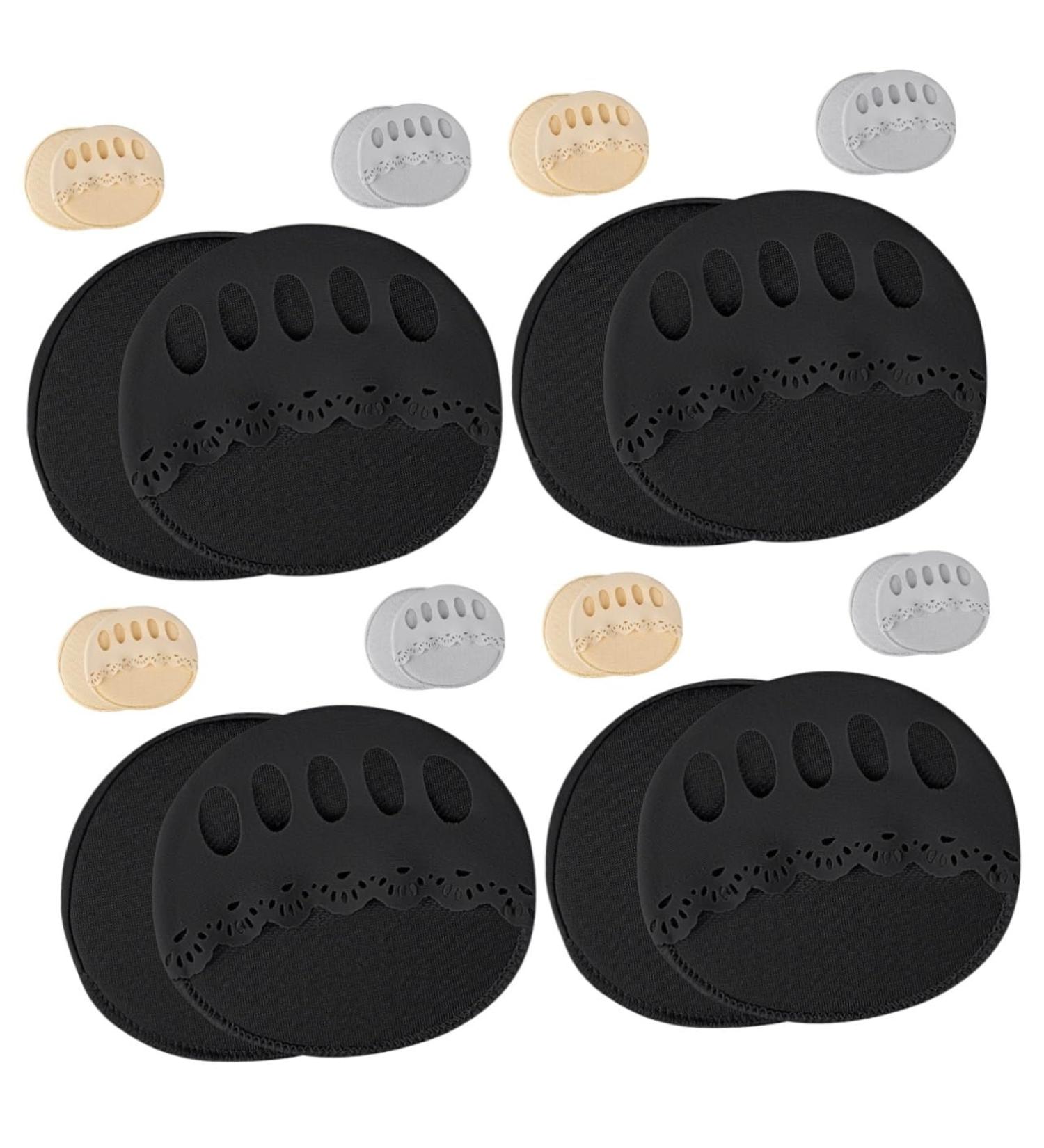 FRCOLOR 12 Pairs Toe Pads Missing Kitten Heels for Elegant Ladies Ladies Heels Soft Socks for Women Invisible Forefoot Socks Half Invisible Socks High Heels Toe Protection Cushion - Buy Online on GoSupps.com