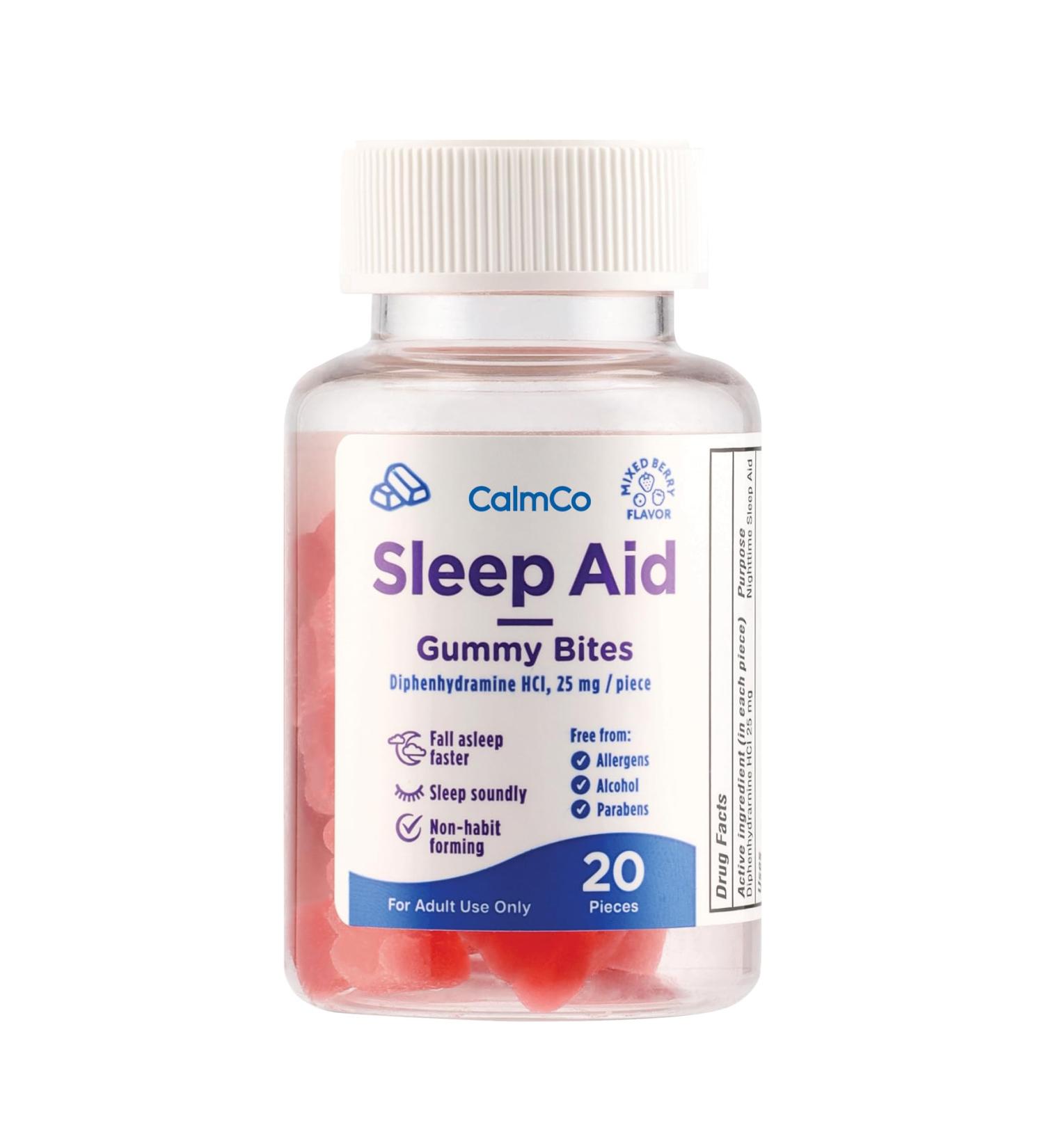 Adult Sleep Aid Gummy Bites | 25 mg Diphenhydramine HCl | Non-Habit Forming | 20 Count for Better Sleep - Buy Online on GoSupps.com