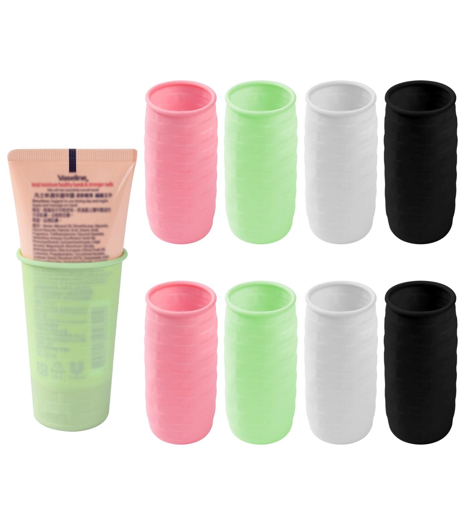 8 PCS Silicone Travel Toiletry Covers | Leak Proof & Reusable Sleeve Set for Women | Perfect Travel Gadgets - Buy Online on GoSupps.com