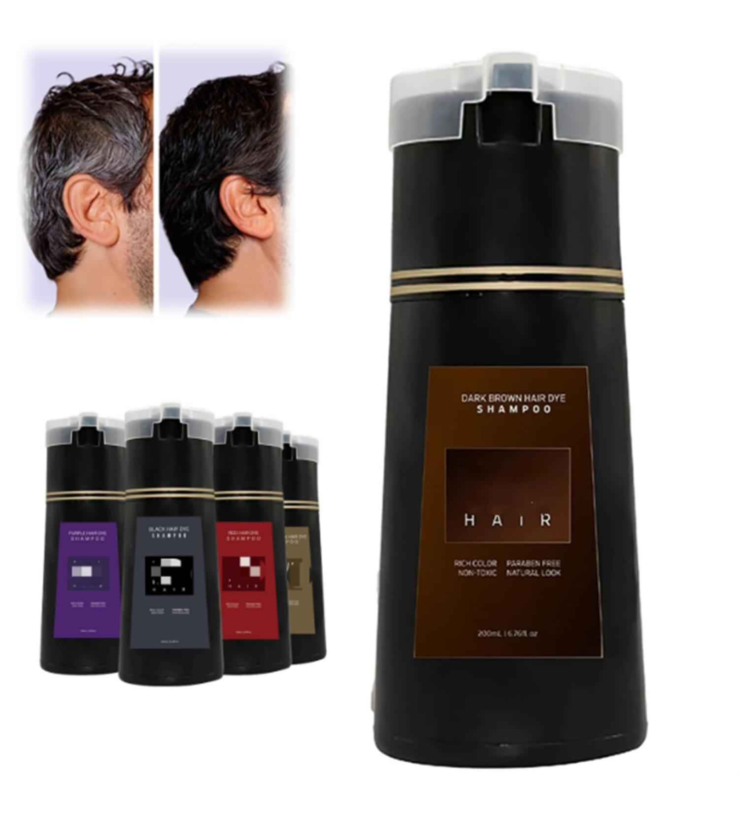 Plant formula does not damage the hair lazy no bleaching dye/hair agent hair dye shampoo instant hair dye shampoo (with hair dye comb) Instant Dye Shampoo for Men & Women (Black) - Buy Online on GoSupps.com