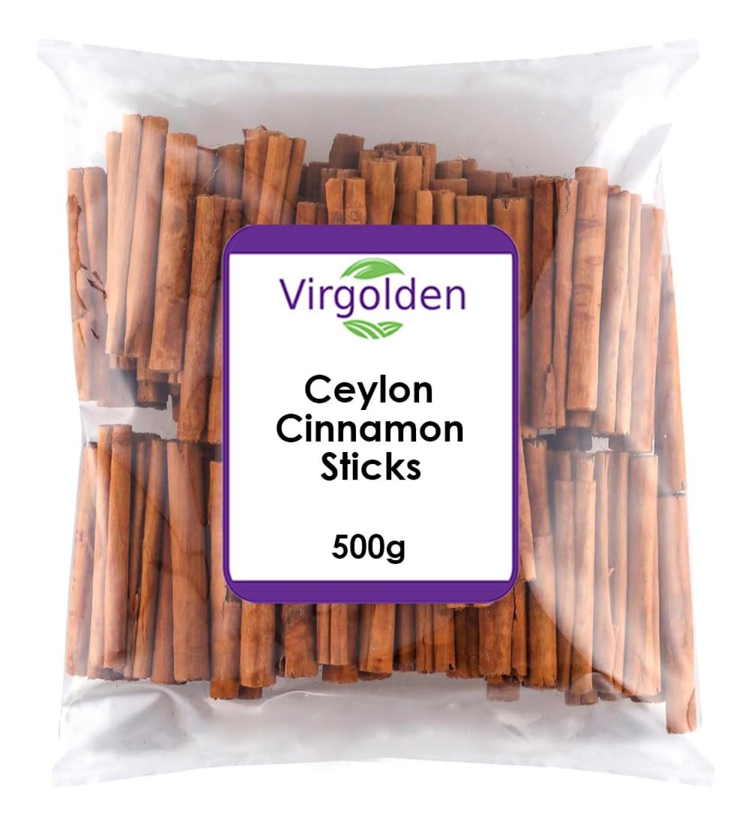 Ceylon Cinnamon Sticks (8cm) 500g by Virgolden
