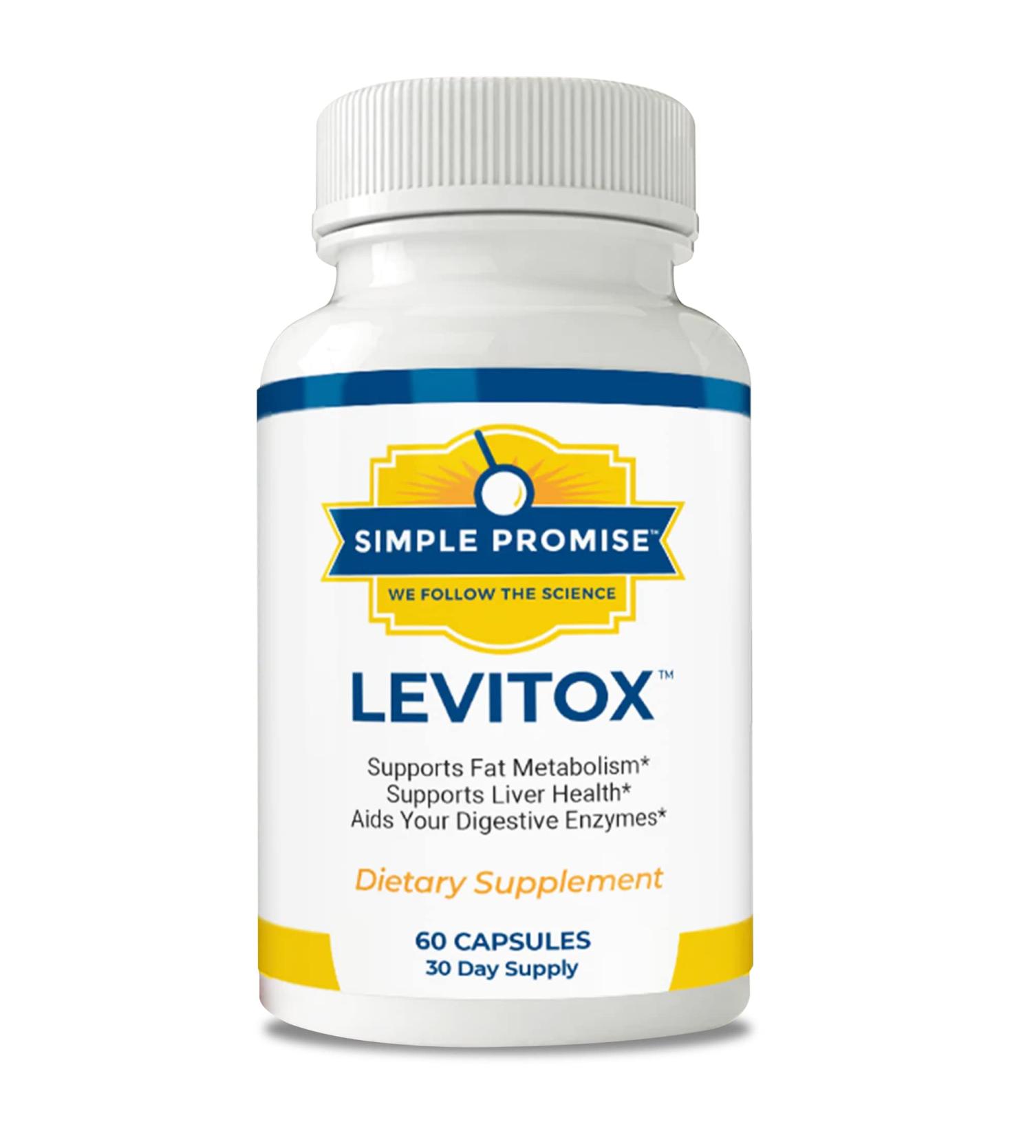 Levitox - Weight and Liver Support Supplement with Digestive Enzymes | 60 Capsules - Buy Online on GoSupps.com