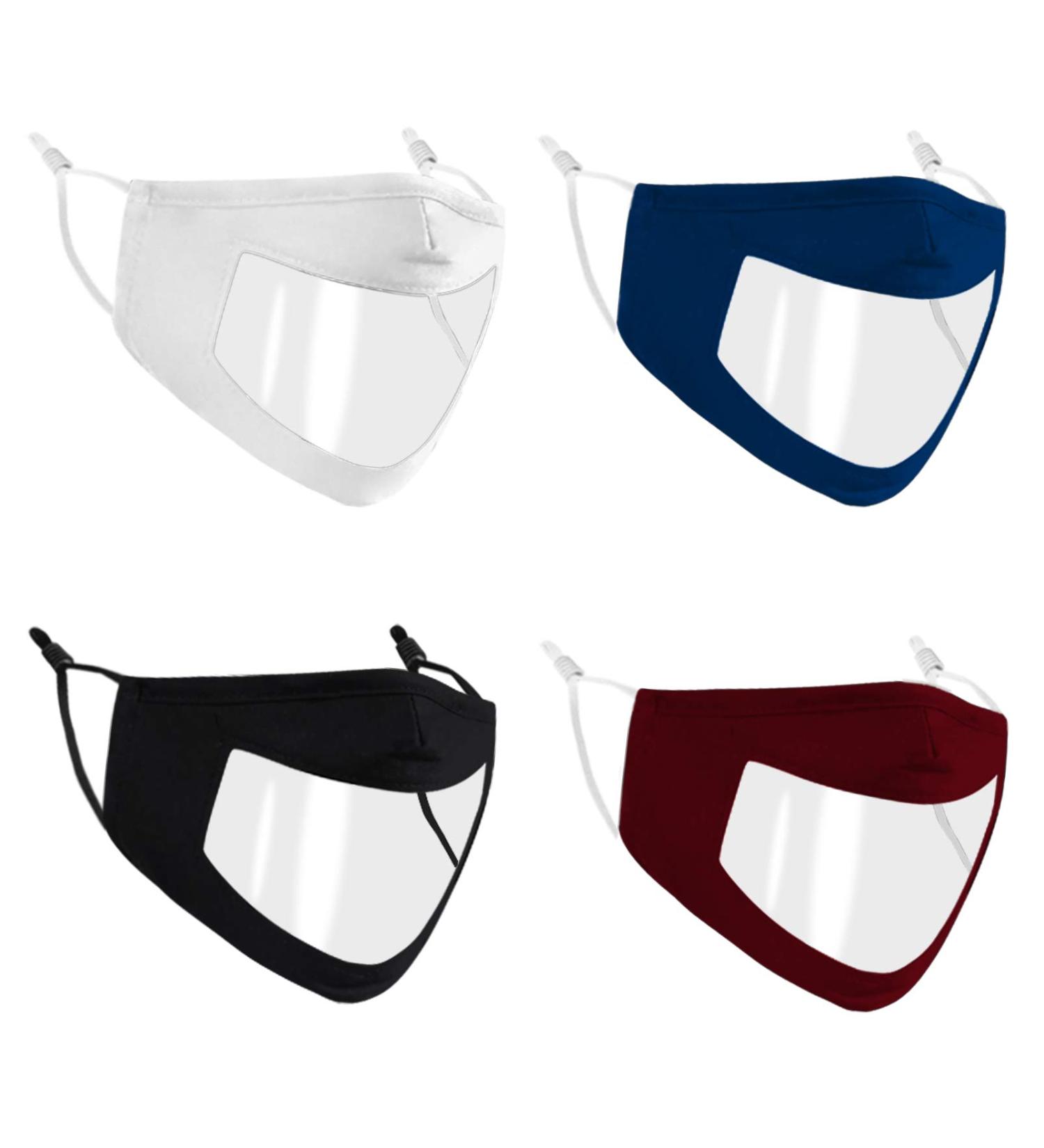 Woplagyreat Clear Window Face Mask for Women - Reusable Designer Fashion Mask | Anti-fog, Breathable, Washable | Adult Earloop Nose Cover with Lip Reading Window - Buy Online on GoSupps.com