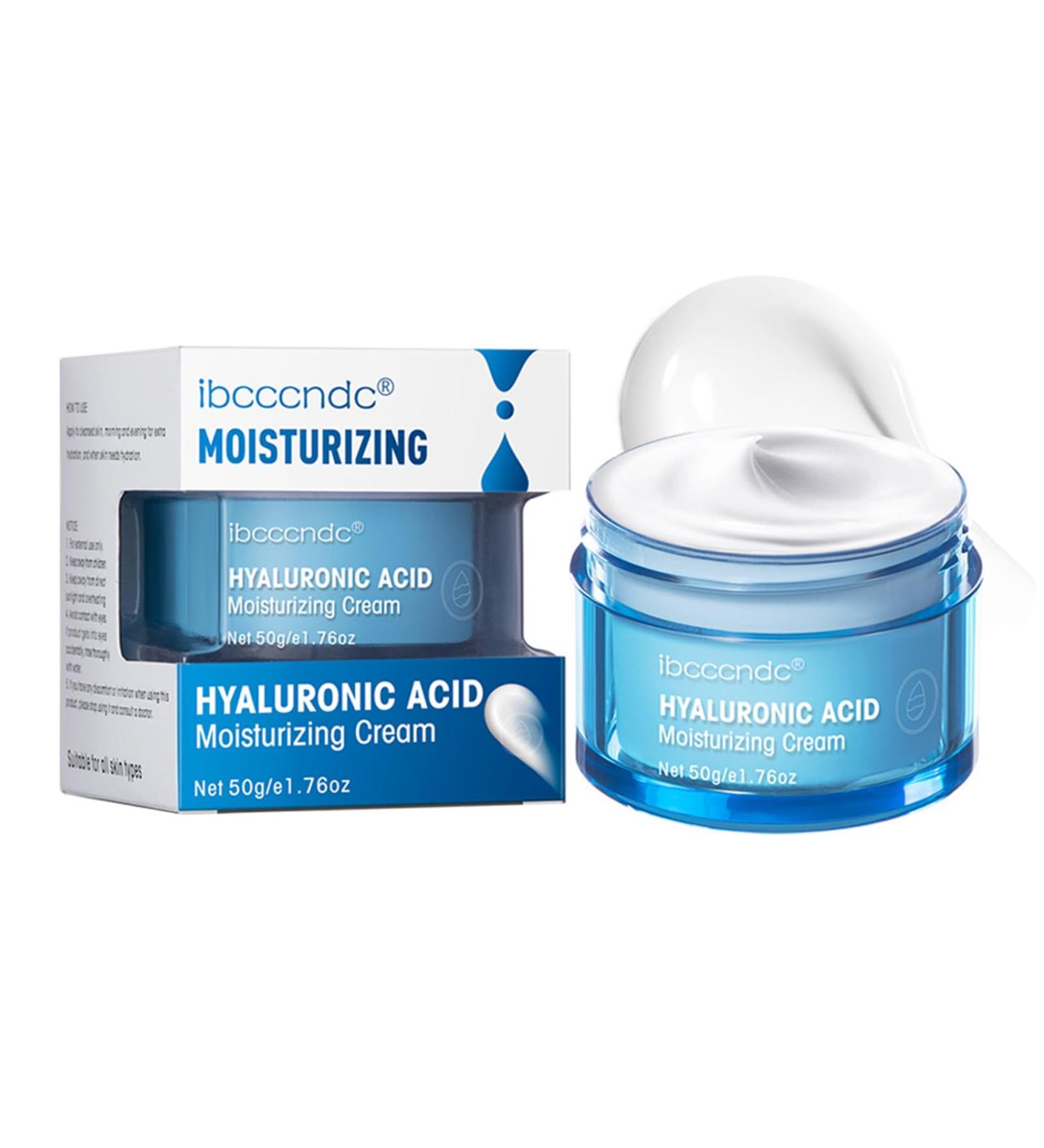 Buy Hyaluronic Acid Moisturizing Cream | Lightweight Non-Greasy Hydration for Dry Skin - 50g - Buy Online on GoSupps.com