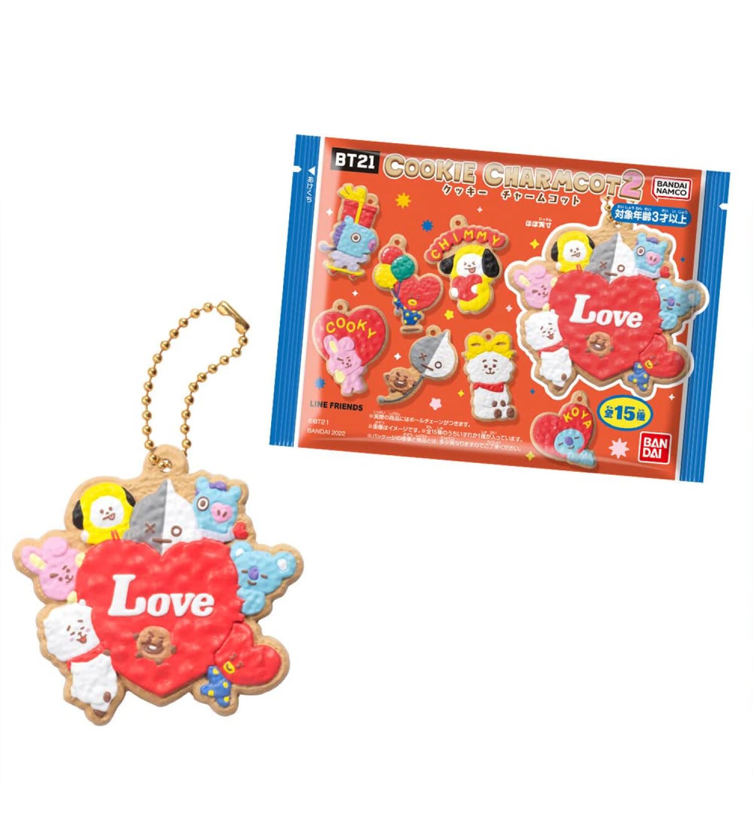 Starry Mart Bandai BT21 Cookie Charmcot Key Chain 1pc With Chewing Gum (Random Character) - Buy Online on GoSupps.com