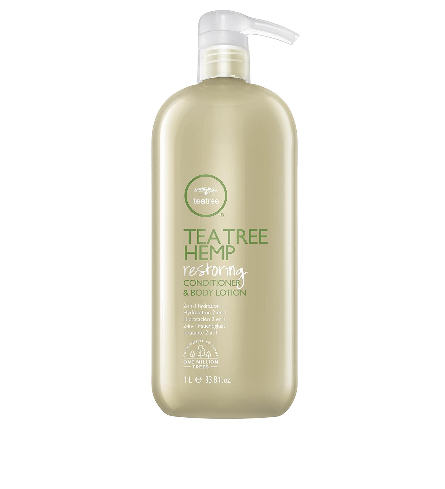 Buy Tea Tree & Hemp Restoring Conditioner & Body Lotion - 2 in 1 Hair Milk for All Hair & Skin Types - 1000ml Odorless - International Shipping Available - Buy Online on GoSupps.com