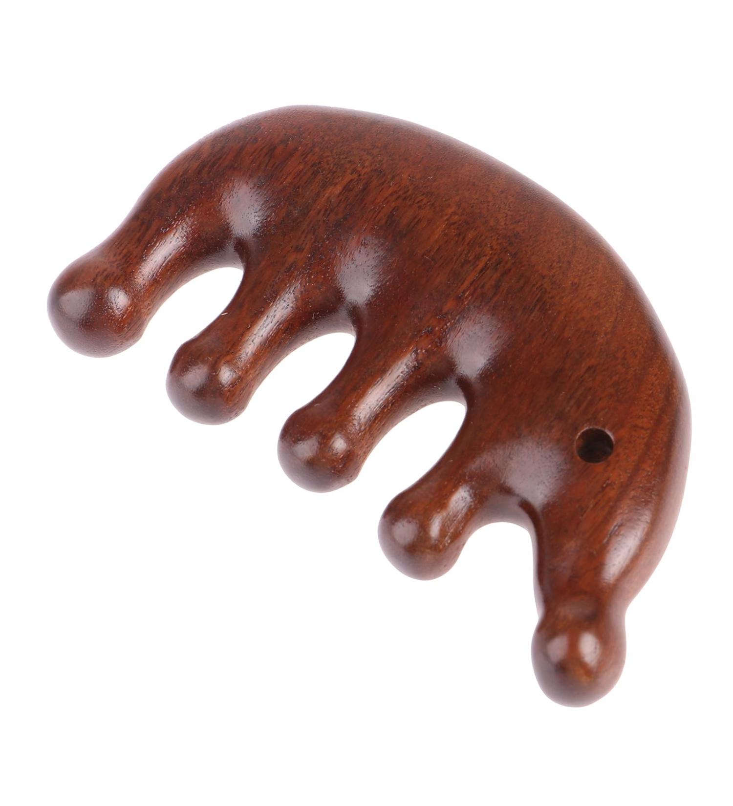 Buy Hedgehog Meridian Massage Comb | Five Teeth Wide Tooth Sandalwood Comb for Scalp Head & Body Massage | Natural Acupressure Tool Gift for Men & Women - Buy Online on GoSupps.com