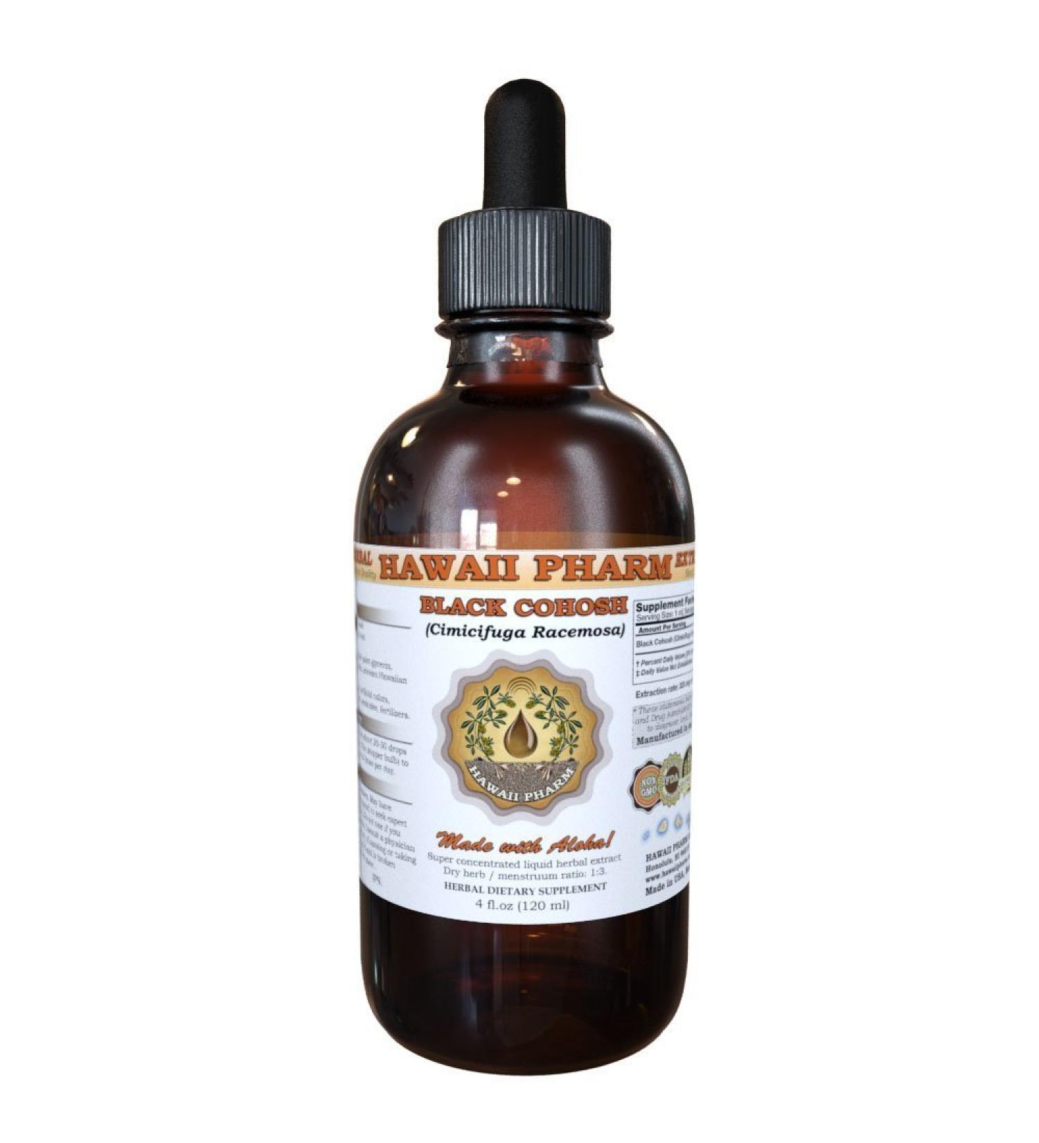 Hawaii Pharm Black Cohosh (Cimicifuga Racemosa) Liquid Extract 4 Oz (120ml) - Buy Online on GoSupps.com