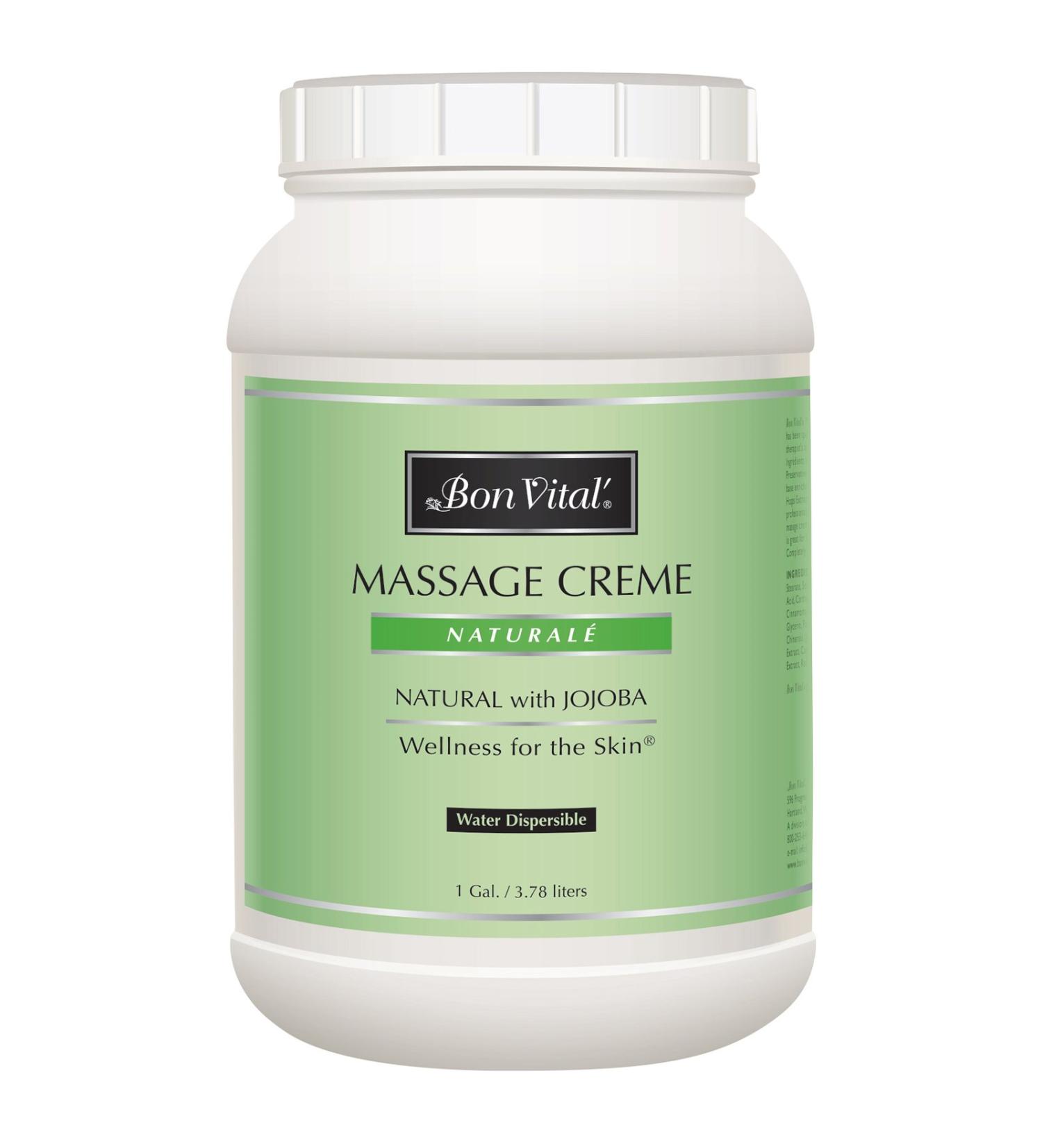 Bon Vital' Naturale Massage Cr me 1 Gallon - Professional Therapy Cream with Natural Ingredients for Relaxing Massages & Smooth Skin - Buy Online on GoSupps.com