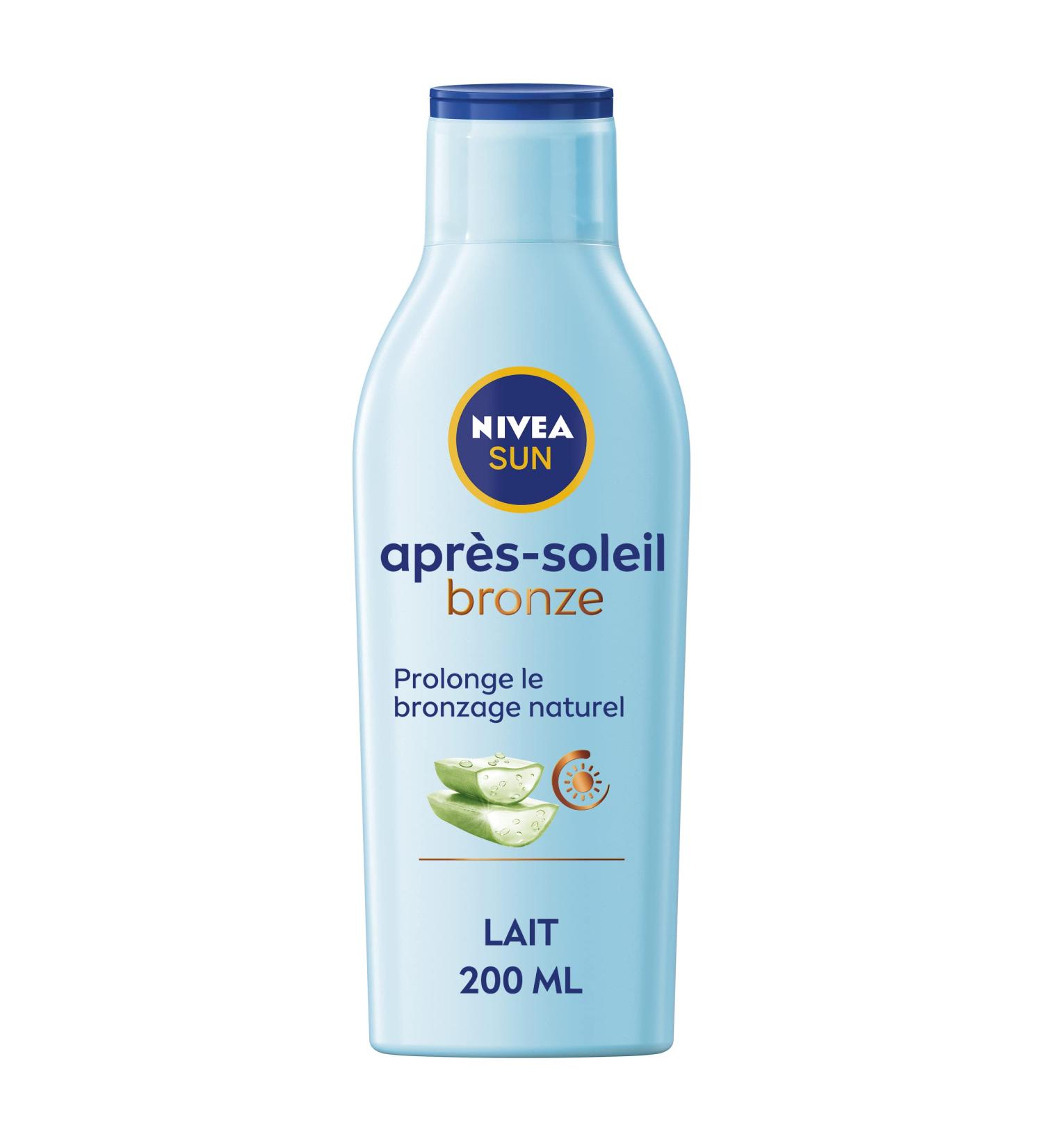 NIVEA SUN Bronze After-Sun Lotion Tanning Extender (1 x 200ml) Moisturizing Body Lotion with Organic Aloe Vera for Long Lasting Tan and Hydration - Buy Online on GoSupps.com