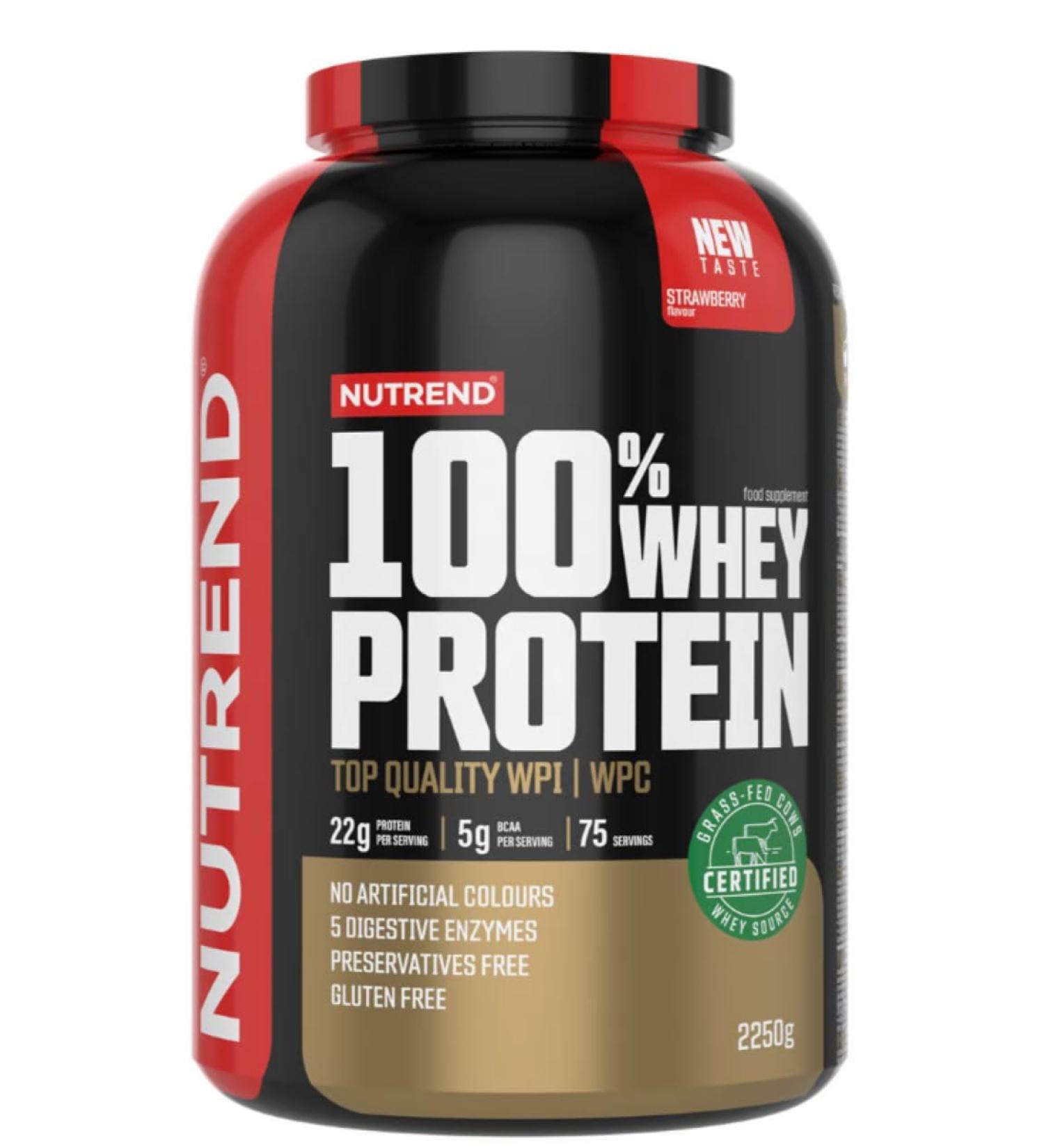  NUTREND NUTREND ND 100% Whey Protein Strawberry 2250 g - Buy Online on GoSupps.com