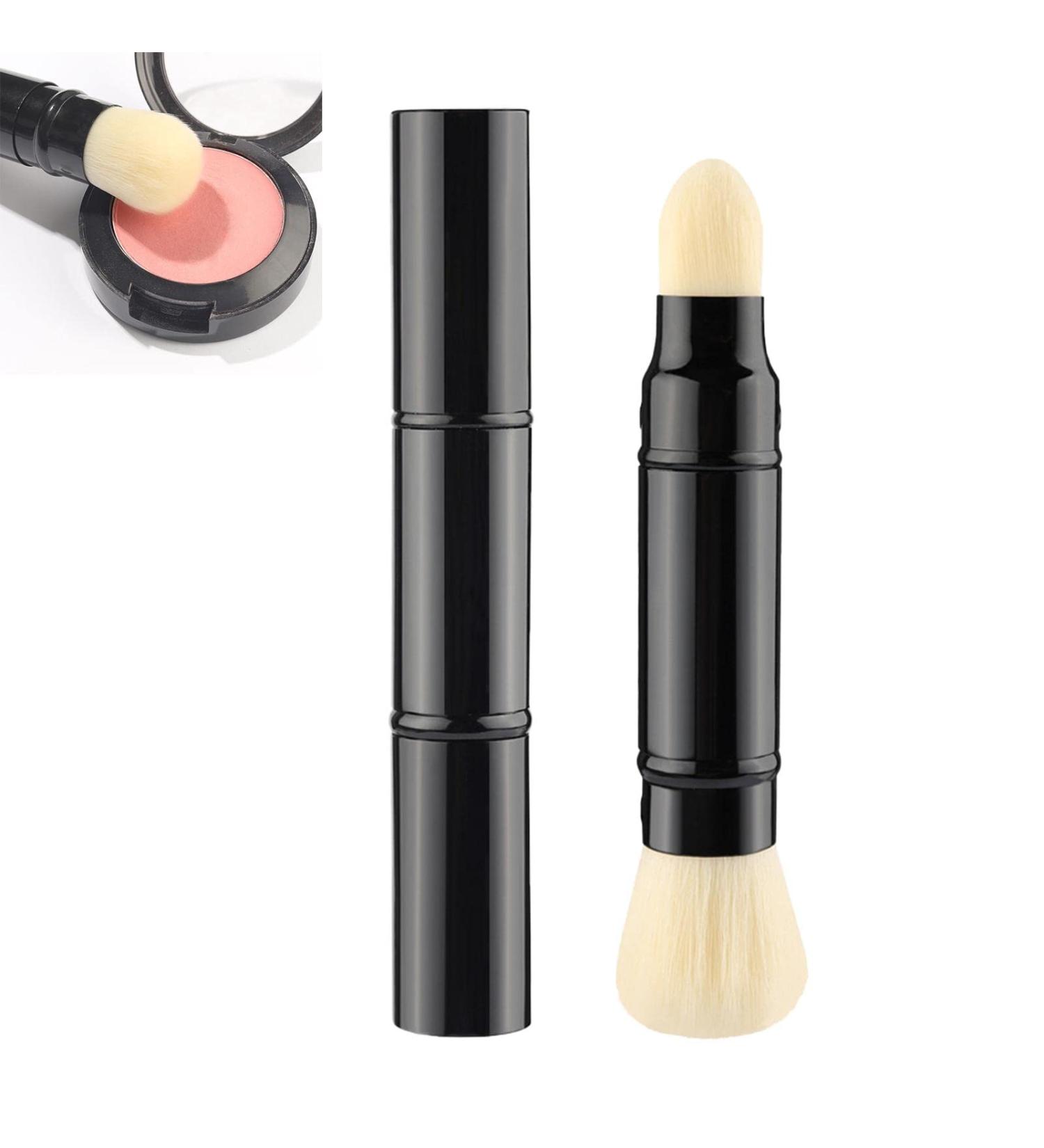 Soft Hair Aluminum e Travel Concealer Double Ended Makeup Brushes With Cap - Buy Online on GoSupps.com