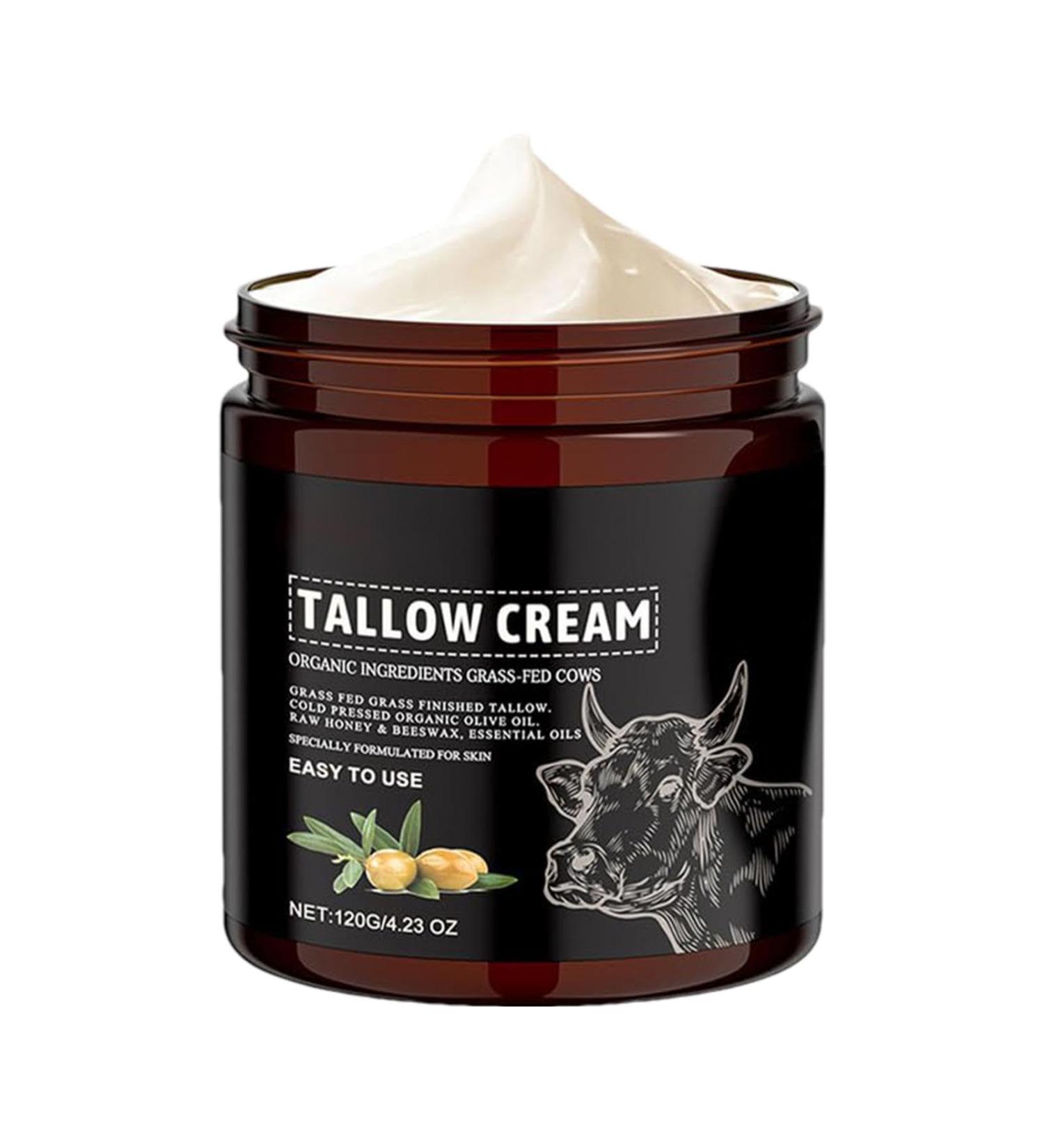 Beef Tallow Moisturizer 120g Beef Tallow Honey Balm Beef Tallow Cream Grass Fed Beef Tallow Balm Body Lotion Cream Beef Tallow Cream for face and body - Buy Online on GoSupps.com