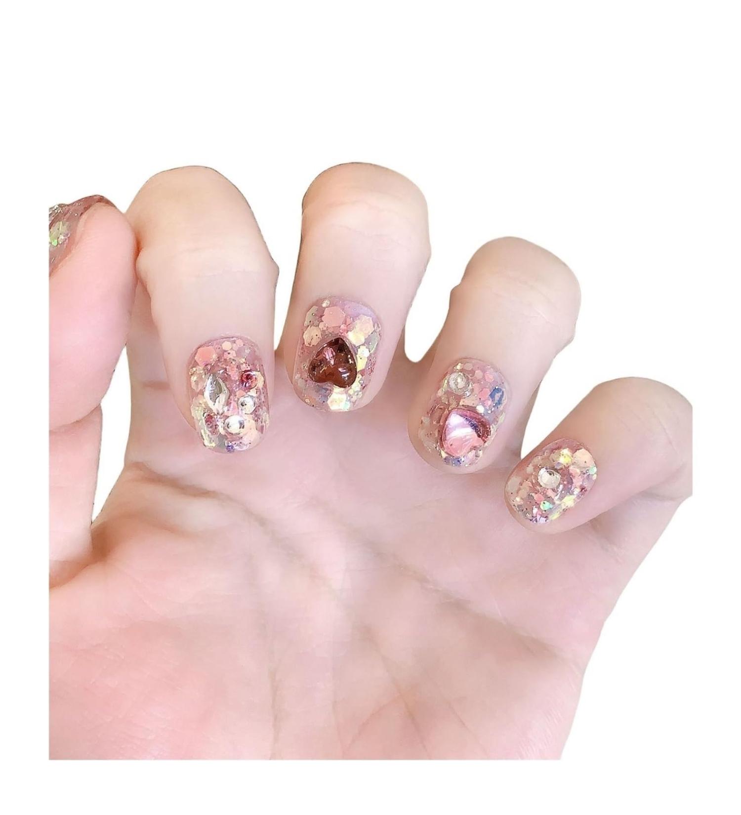Pure handmade nail art patches rhinestones love sequins(M) - Buy Online on GoSupps.com