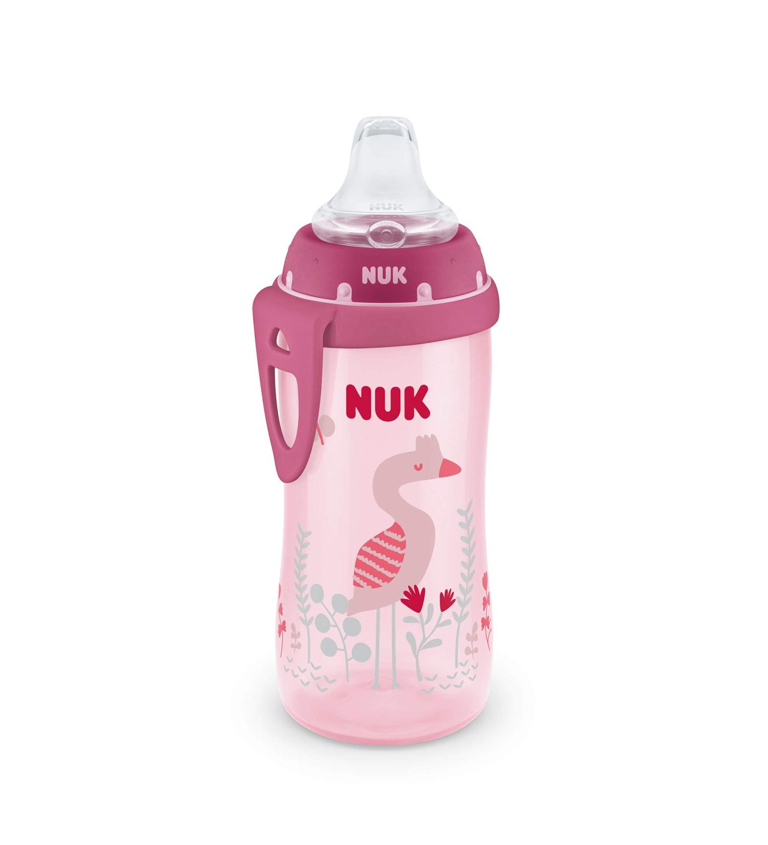NUK Silicone Spout Active Cup 10oz - Assorted Flamingo or Dinosaur Designs - Buy Online on GoSupps.com