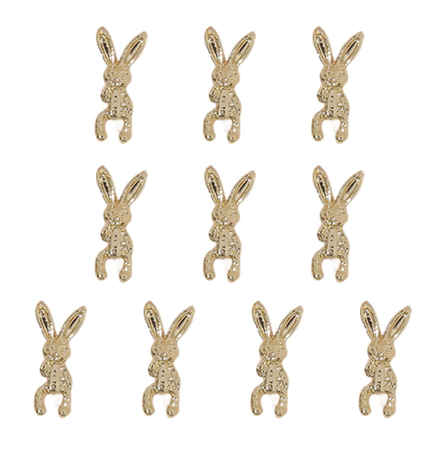 Nail Ornament Fade-Resistant Heart Bow Bear Bunny Nail Alloy Decor Decorative Unique Shape P