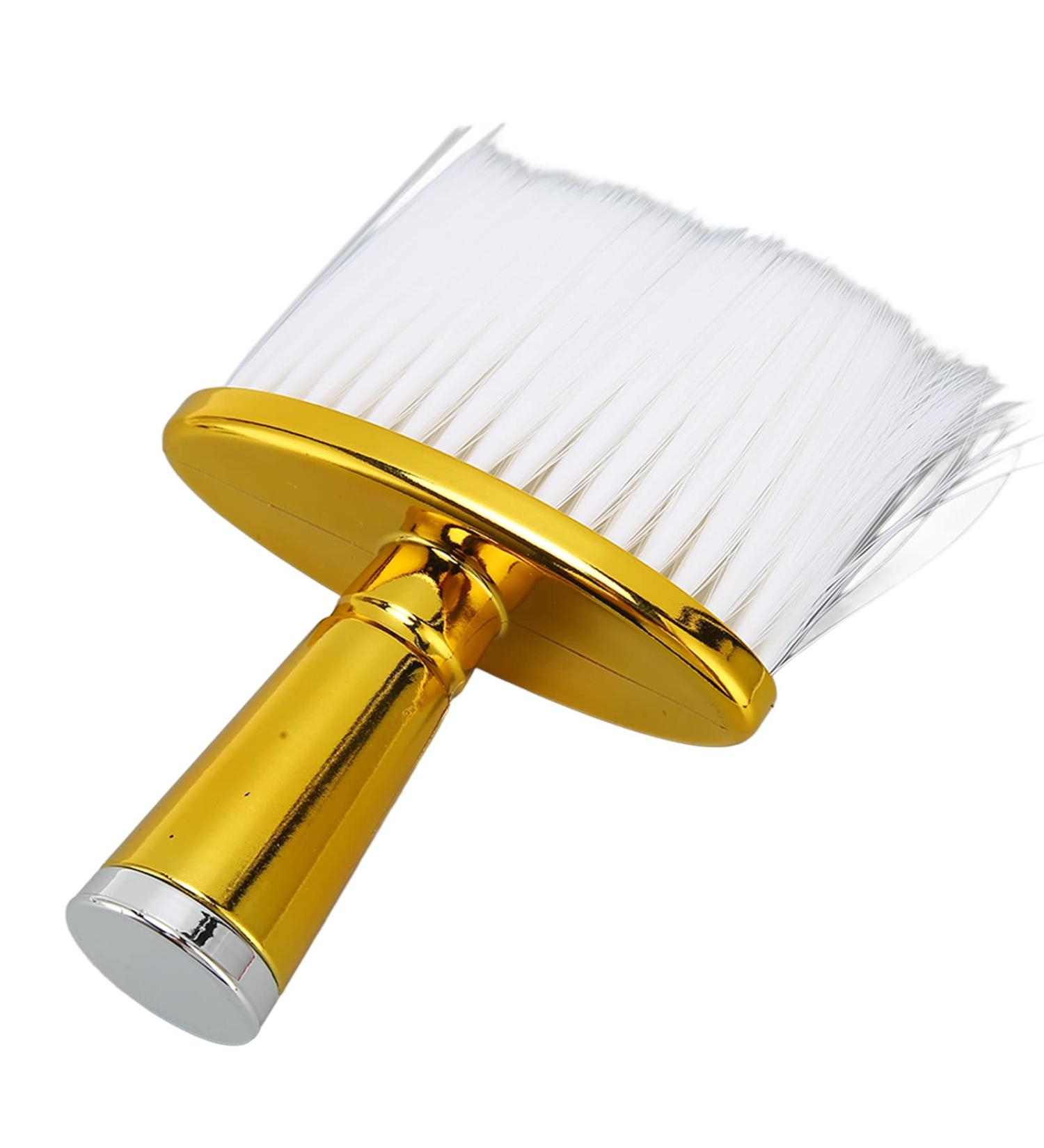 Hairdresser Neck Dust Brush | Soft Face & Neck Brush for Home & Salon | Galvanized Handle to Remove Loose Hair - Buy Online on GoSupps.com