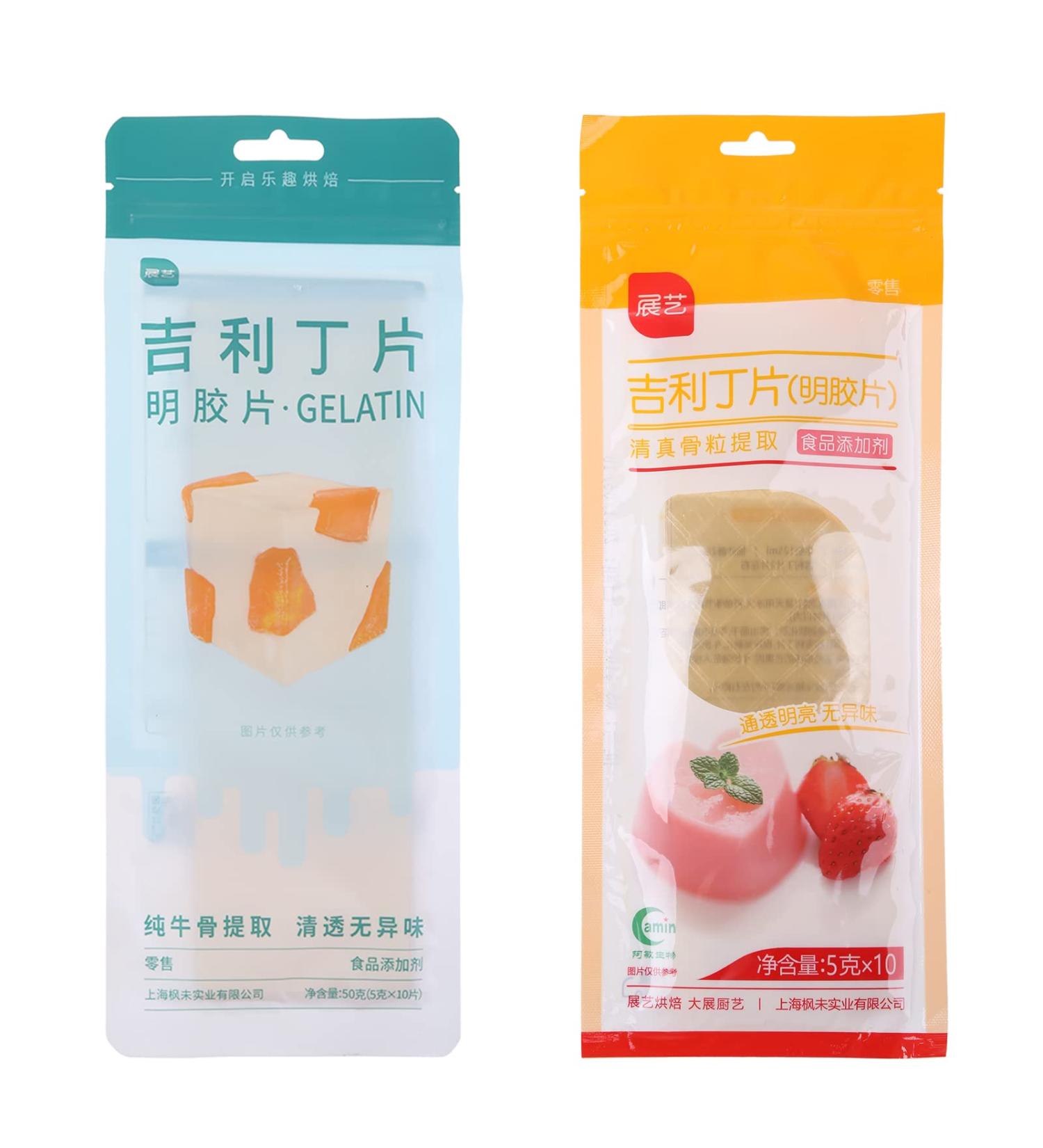 WWHJR 10pcs Large Beef Gelatin Sheets for Baking Cake Jelly Dessert 50g - Buy Online on GoSupps.com