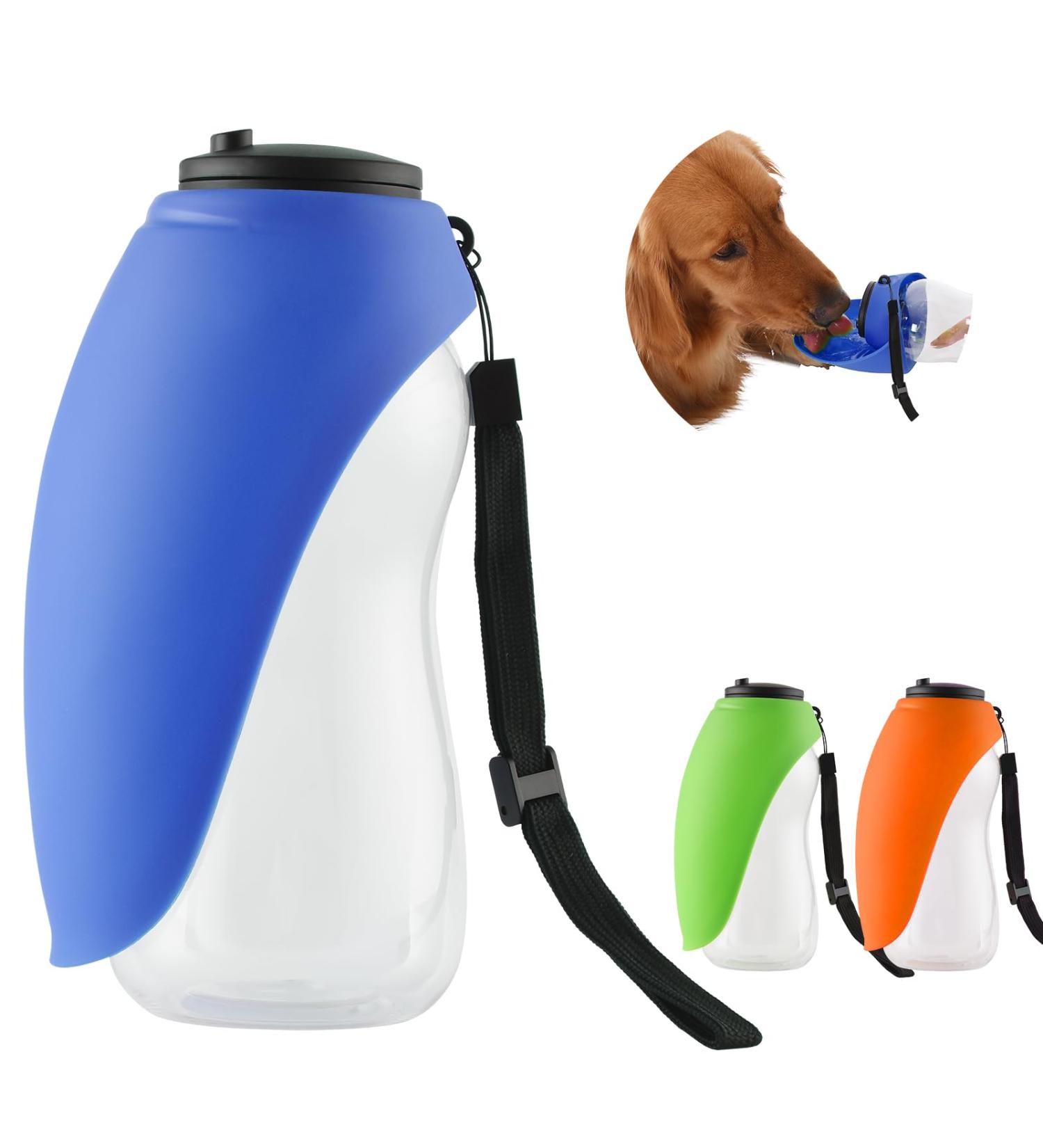 Large 24 oz Dog Water Bottle - Portable Travel Bowl for All Breeds Safe Spout - Ideal Hydration Solution - Buy Online on GoSupps.com