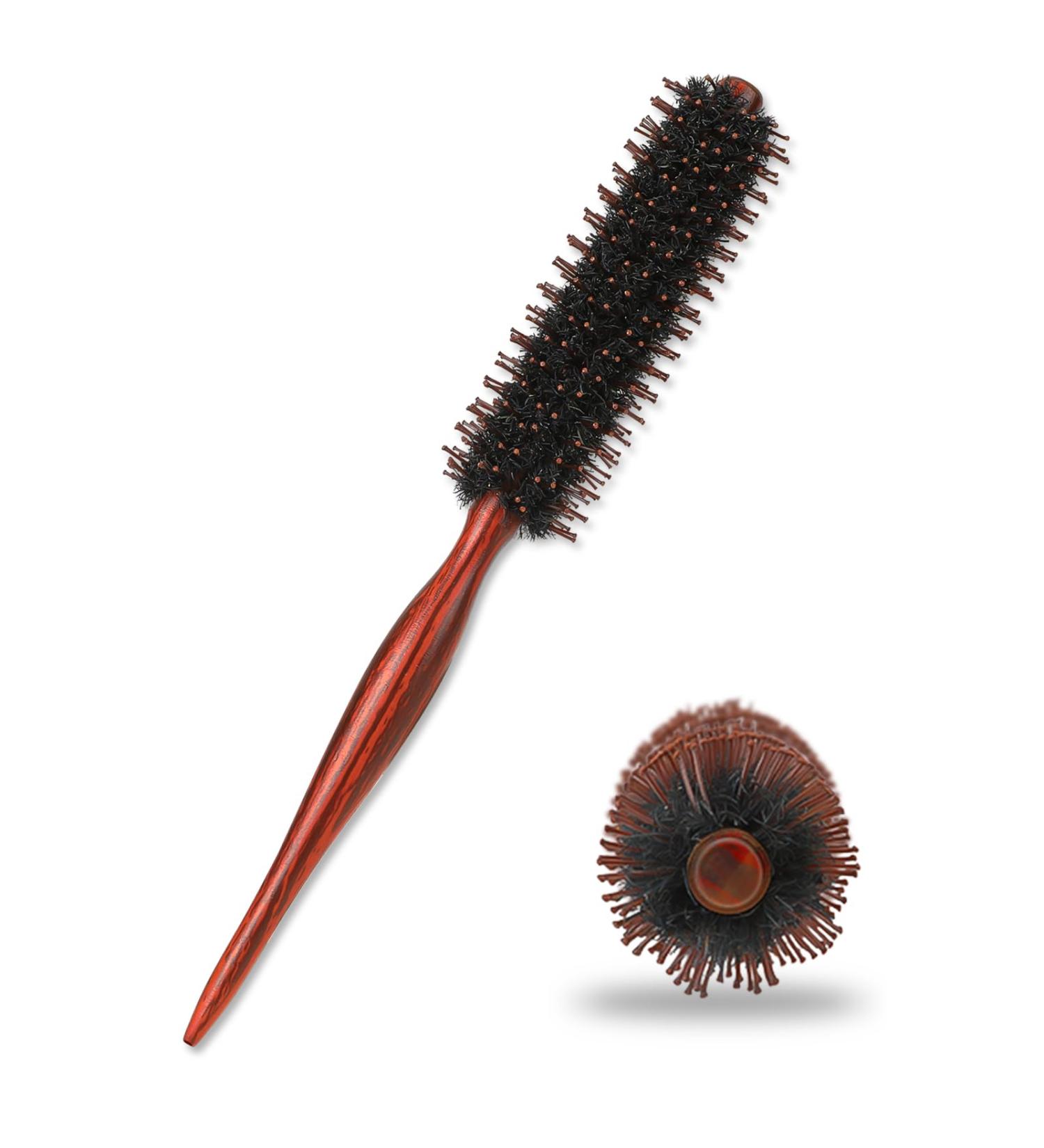Round Brush 3.3cm - Wild Boar Bristle Curl Brush for Women & Men - Natural Hairbrush for Blow-Drying & Styling - Buy Online on GoSupps.com