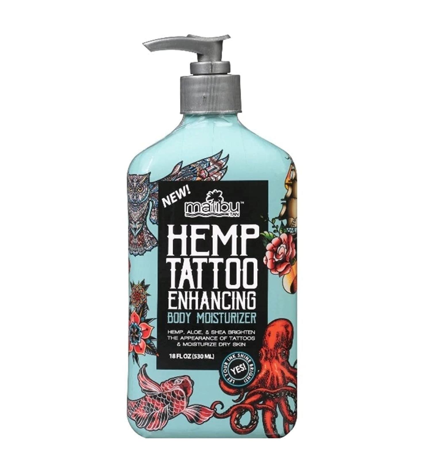 Malibu Tan Hemp Tattoo Enhancing Body Moisturizer  18 fl. Oz - Pack of 2 36 Fl Oz (Pack of 1)