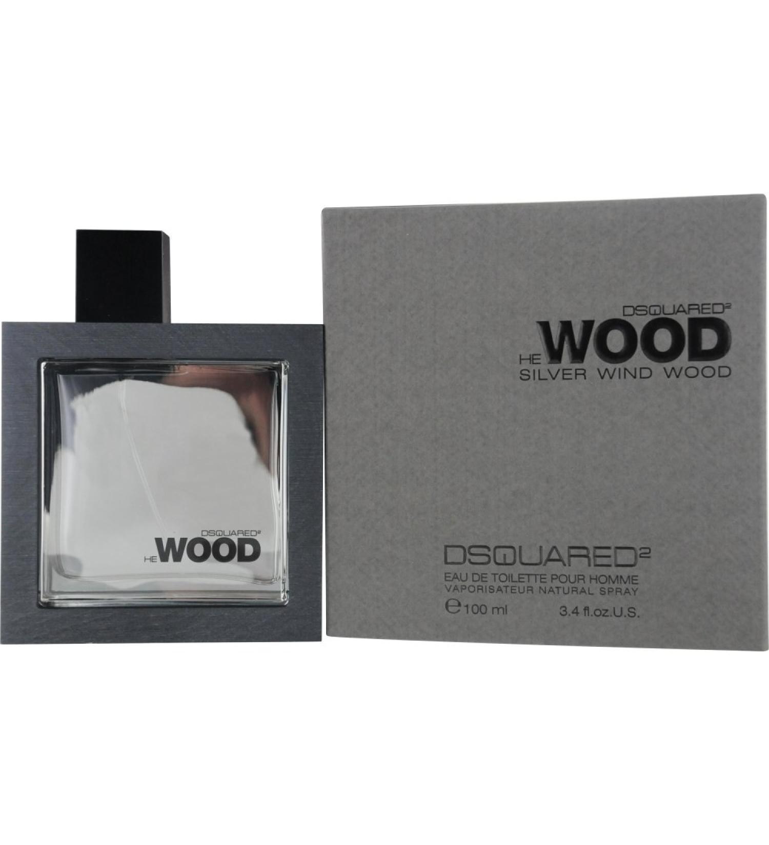 Dsquared2 He Wood Silver Wind Wood Eau De Toilette Spray for Men 3.4 Ounce