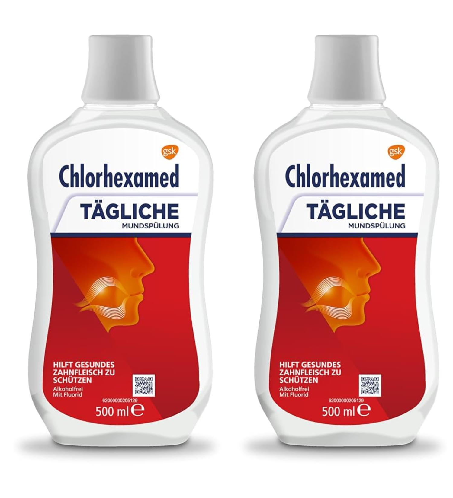 Chlorhexamed Daily Mouthwash 500 ml (2-Pack) - Antibacterial Oral Care for Daily Cleaning - Buy Online on GoSupps.com
