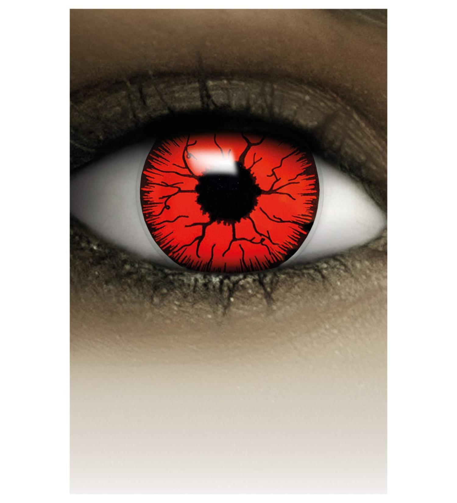 FXCONTACTS Red Devil Colored Halloween Contact Lenses - 2 Pieces 50 Diopters Comfortable Daily Use Perfect for Halloween & Mardi Gras - Buy Online on GoSupps.com