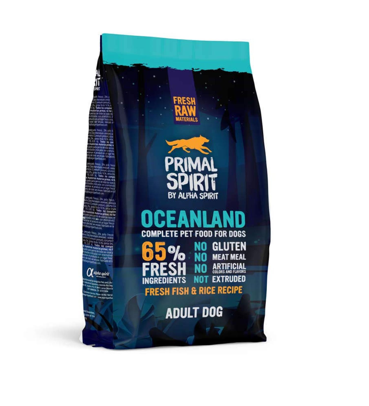 Primal Spirit 8436586310899 65% Oceanland Adulte Chiens Nourriture 1 Kg
