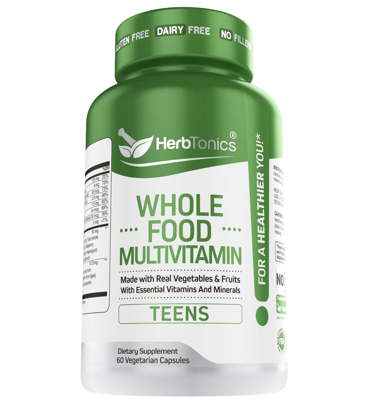 Whole Food Multivitamin for Women & Men | 62 Superfoods from Whole Food Markets | Vegan Non-GMO | 120 Vegetarian Capsules - Buy Online on GoSupps.com
