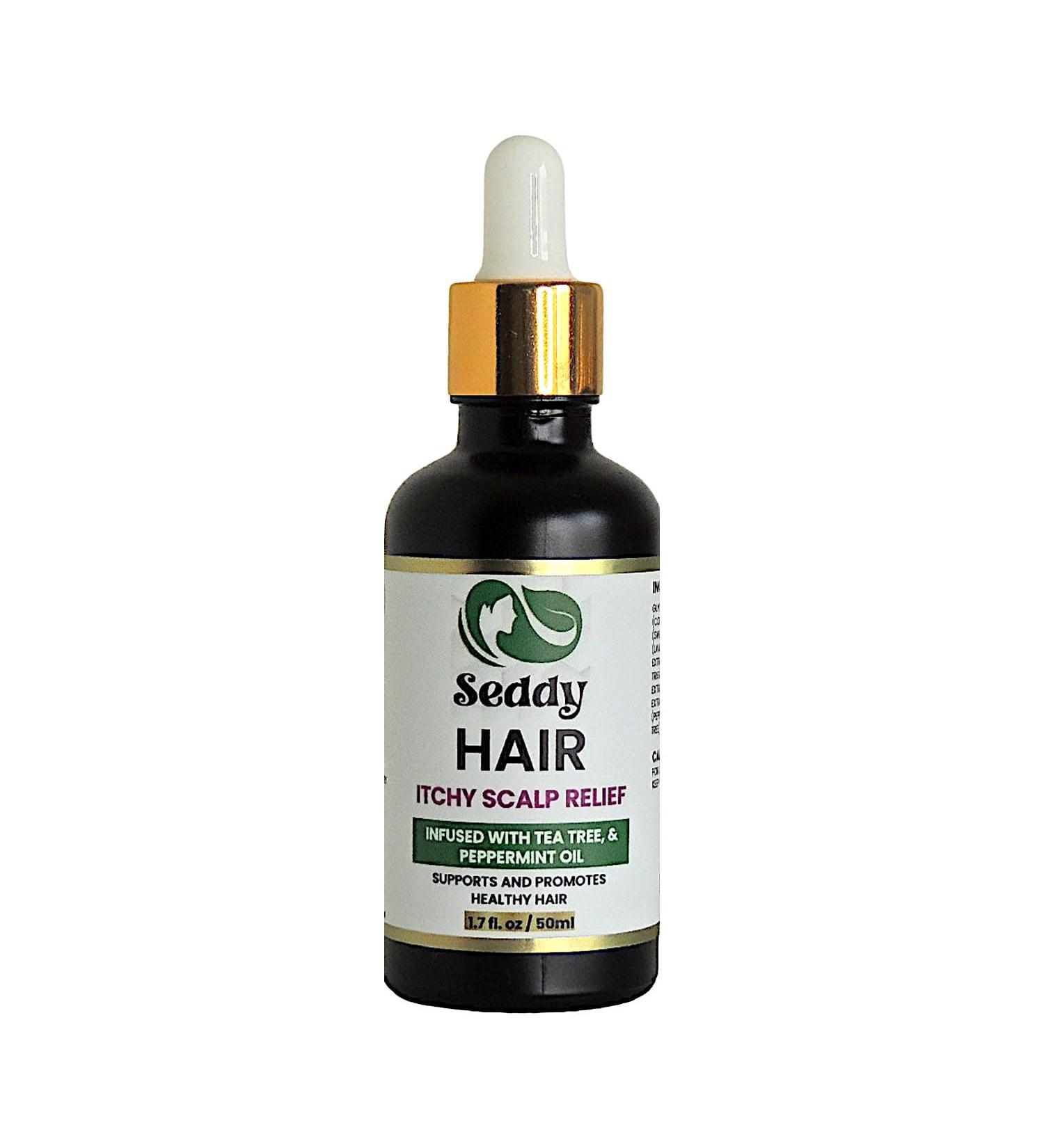 Seddy Itchy Scalp Relief Hair Oil - Anti-Dandruff Elixir with Tea Tree & Peppermint for All Hair Types - Soothes Itchy Dry Scalp - 1.7 Fl. Oz - Buy Online on GoSupps.com