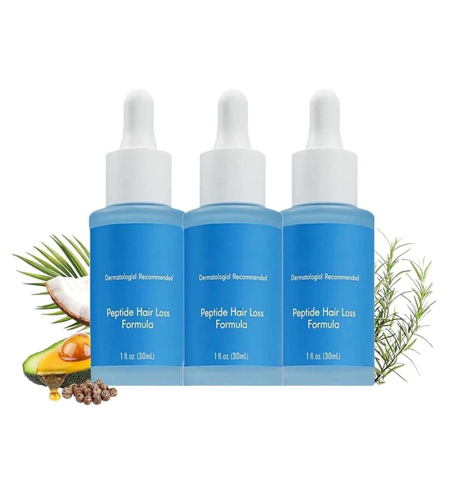 Peptonix Hair Growth Serum Peptonix Hair Serum Hair Growth avanc Peptide en cuivre pour femmes Les hommes favorisent la repousse l'huile nourrissante du cuir chevelu (3pcs) - Buy Online on GoSupps.com