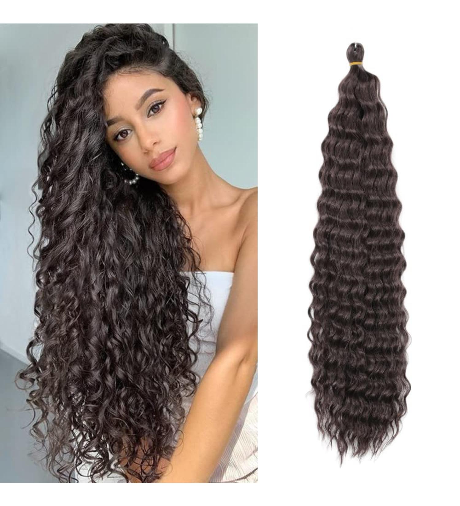 22 Inch Deep Twist Crochet Hair - 3 Packs Ocean Wave Curly Bohemian Braids - Synthetic Hair Extensions for Women & Girls (Color 4#) - Buy Online on GoSupps.com