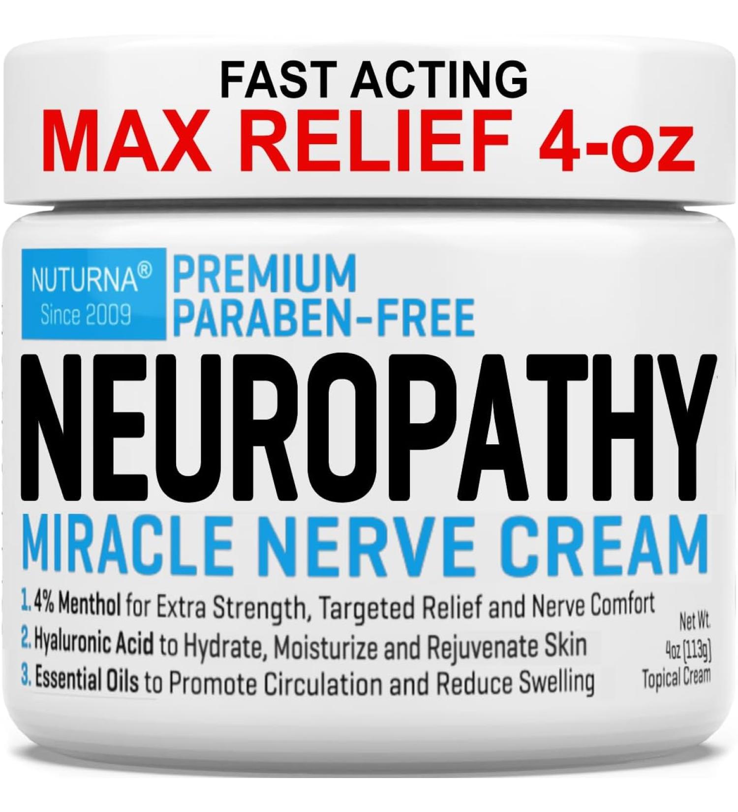 Neuropathy Cream - Large 3 oz Maximum Strength Relief for Feet, Hands, Legs & Toes - Arnica, MSM, Menthol - Fast-Acting Soothing Support - Buy Online on GoSupps.com